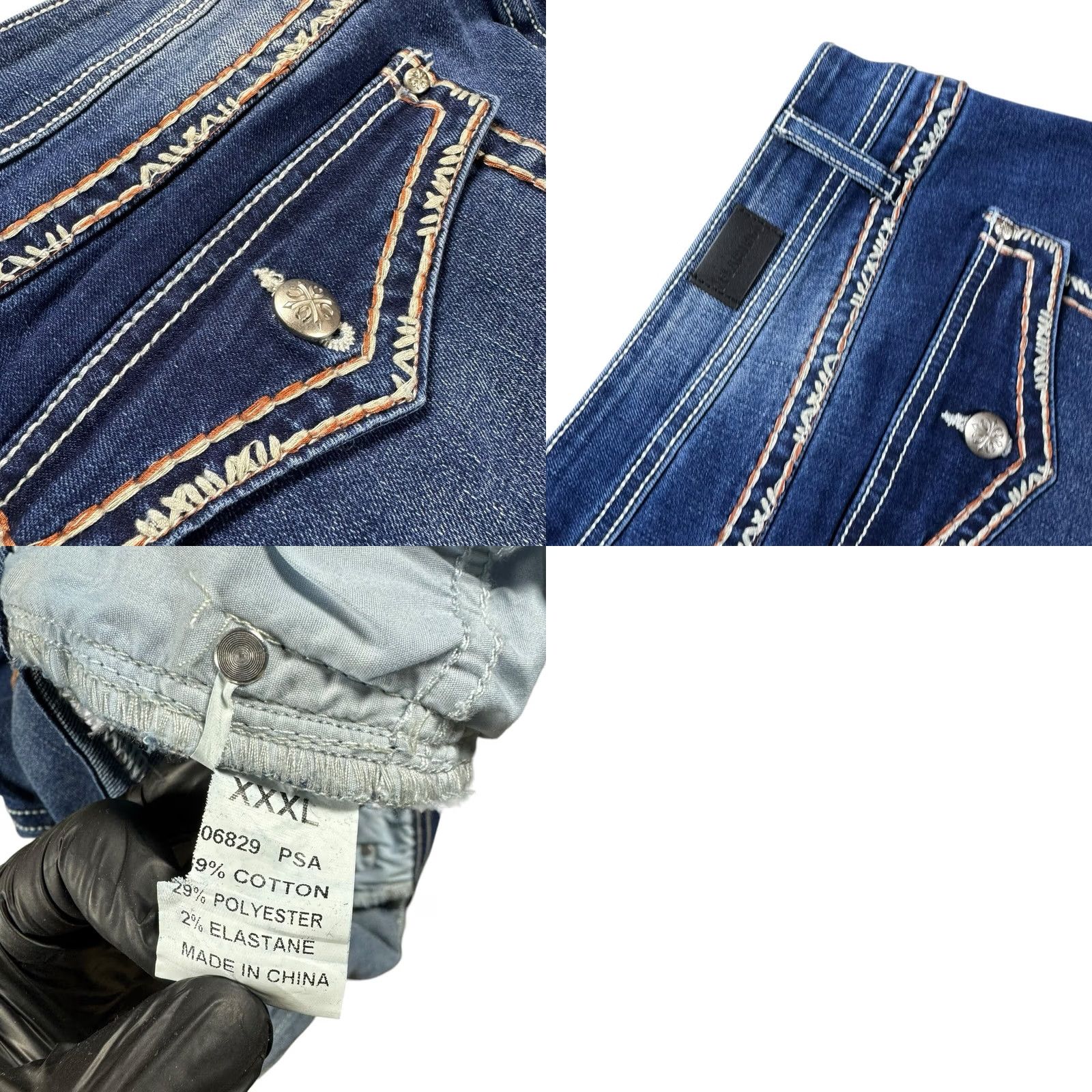 Vintage Flamingals Jeans Women's 3XL 40x31 Bootcut Distressed Midrise Wide Leg Baggy Denim Bootcut Jeans Size 40" / US 18 - 9 Thumbnail