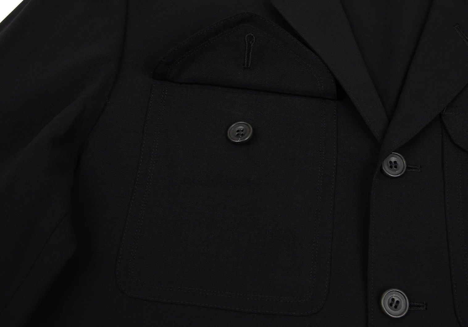 Jean Paul Gaultier Wool Flap Pocket 4-Button Jacket in Black Size 48 Size US M / EU 48-50 / 2 - 6 Thumbnail