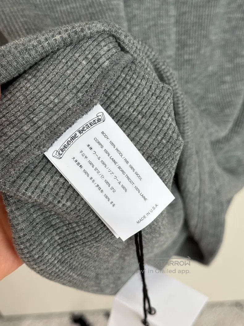 Chrome Hearts CHROME HEARTS Size M Grey waffle embroidery knitting Size US M / EU 48-50 / 2 - 5 Thumbnail
