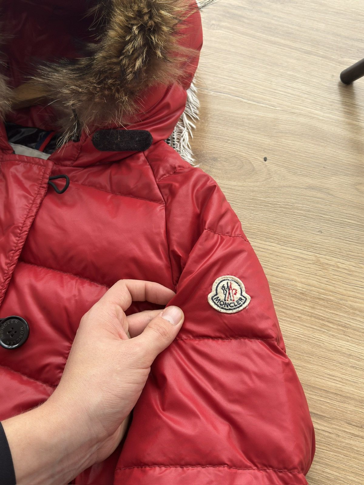 Moncler Moncler Alpin Fur down jacket red woman size 1 Size S / US 4 / IT 40 - 10 Thumbnail