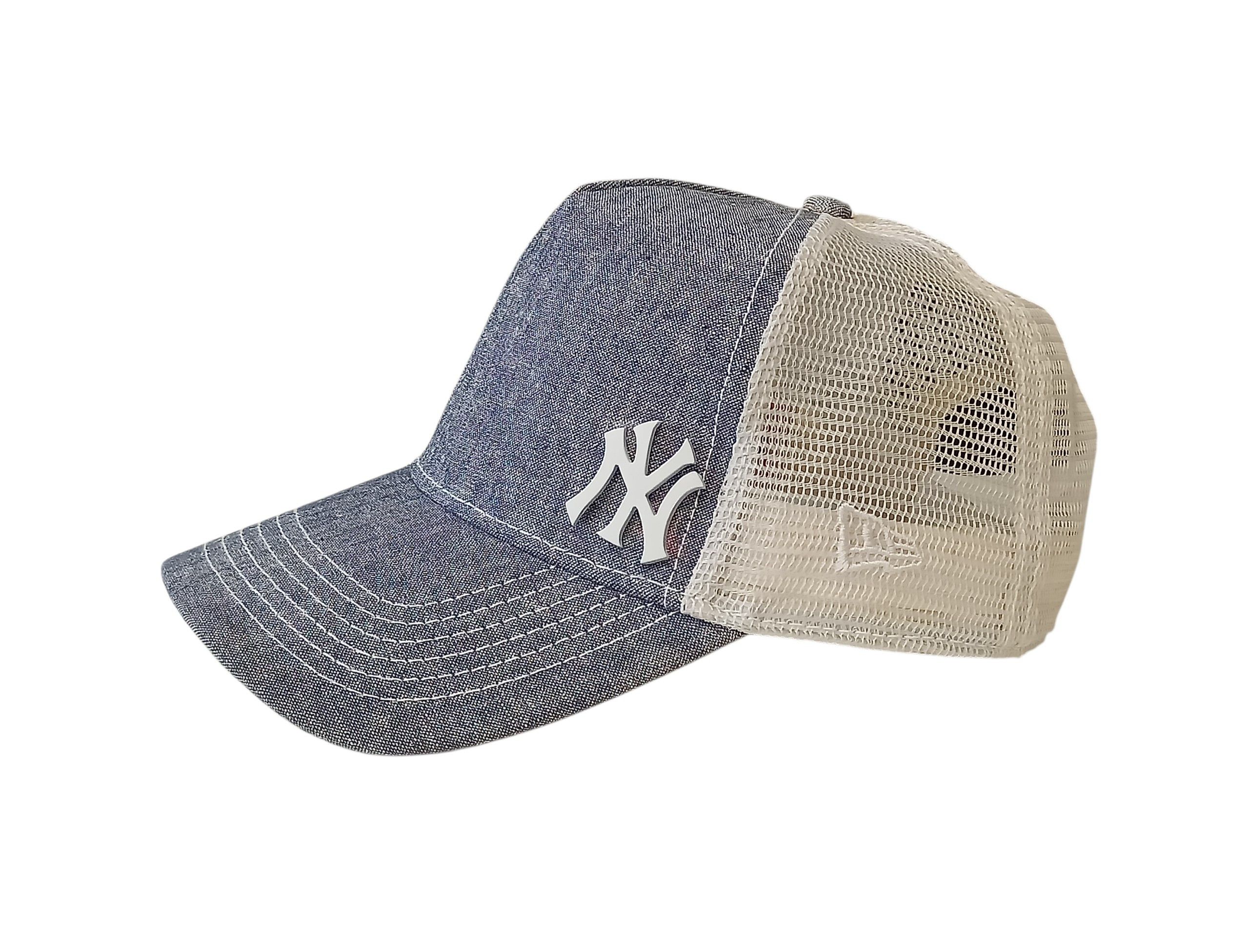 New Era RARE New Era NY Yankees Metal Logo Vintage Trucker Hat Size ONE SIZE - 2 Thumbnail