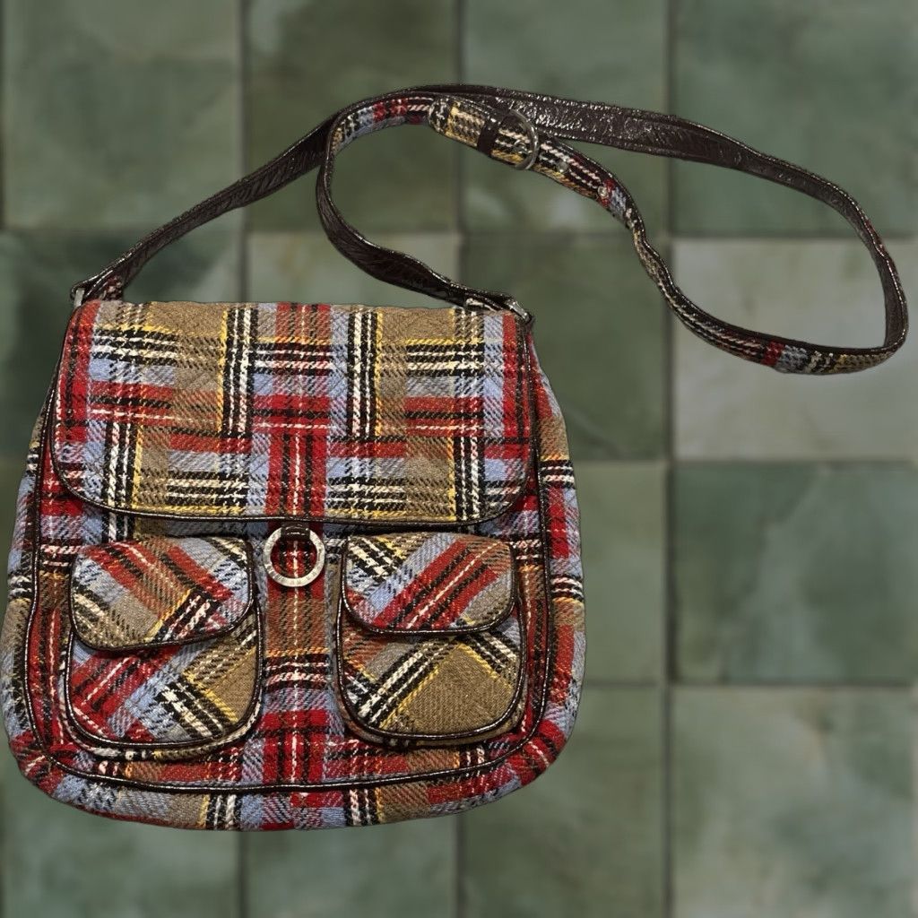 Vera Bradley Vera Bradley Women’s Medium Wool Plaid Crossbody Shoulder Bag Casual MultiColor Size ONE SIZE - 1 Thumbnail