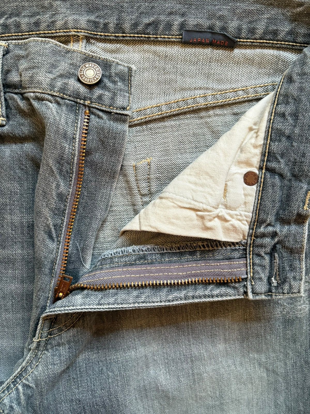 Japanese Brand SALES🔥Vintage Japanese Faded Wash Distressed Loose Jeans Size US 29 - 9 Thumbnail