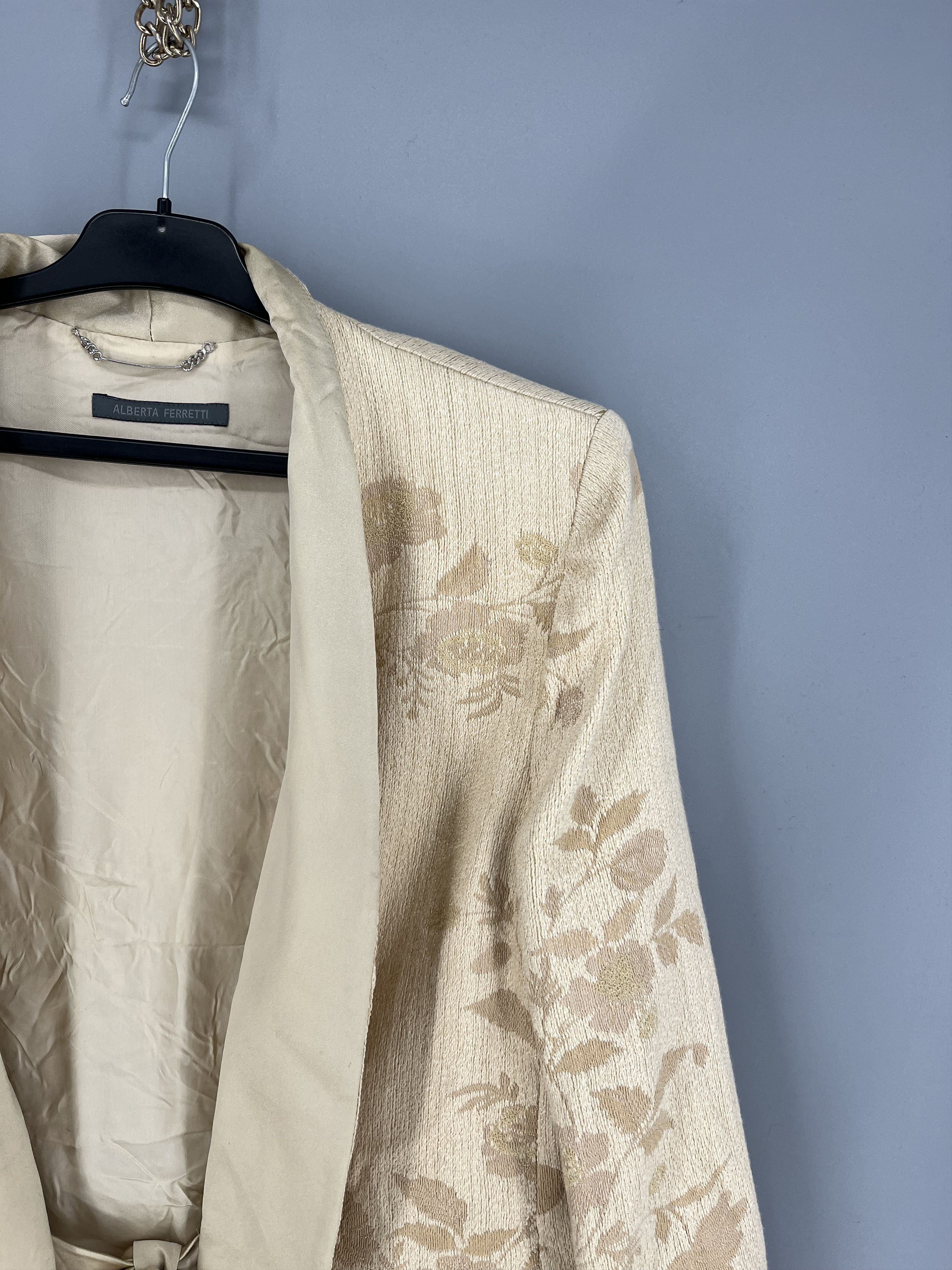 Alberta Ferretti ALBERTA FERRETTI Twill Blazer Jacket IT Size S / US 4 / IT 40 - 6 Thumbnail