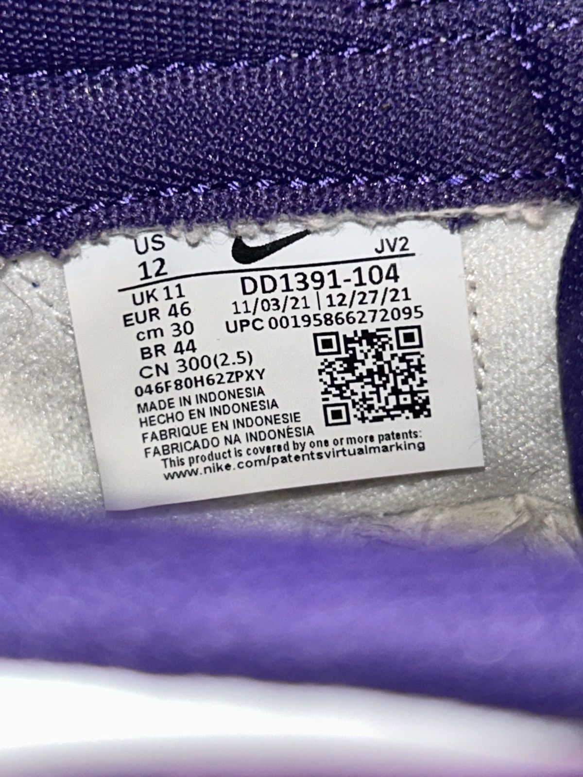 Nike nike dunk low championship court purple Size US 12 / EU 45 - 6 Thumbnail