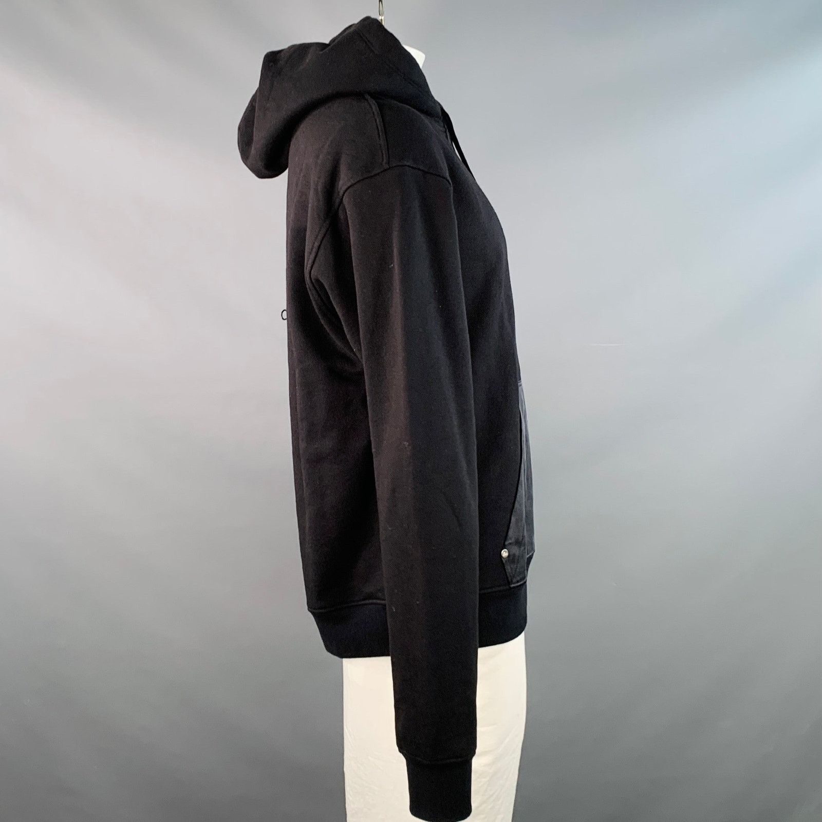 Nahmias NAHMIAS Size L Black Cotton Silk Hooded Sweatshirt Size US L / EU 52-54 / 3 - 2 Thumbnail
