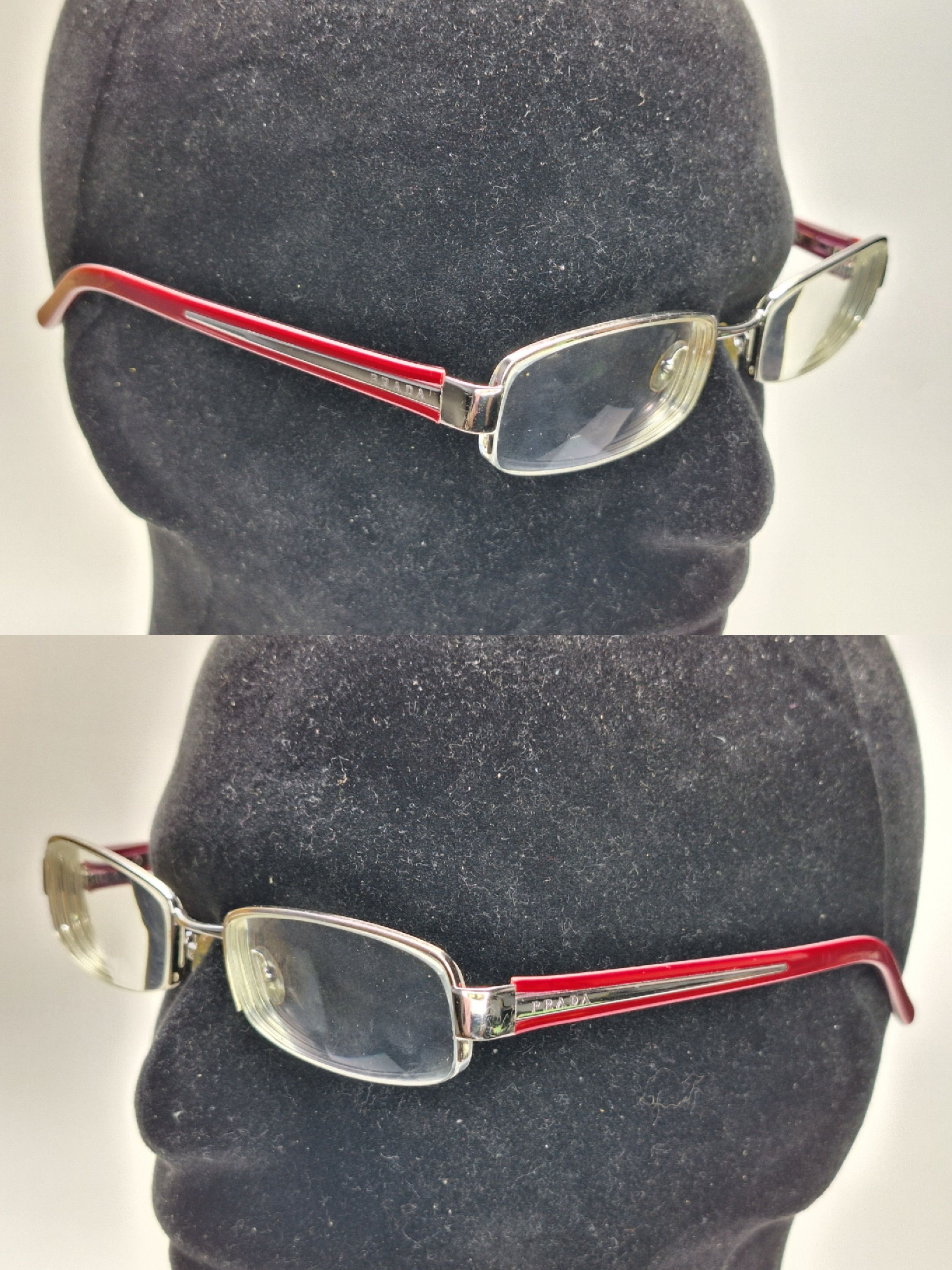 Prada Prada VPR 691 BC-101 Italy Semi-Rimless Vintage Eyeglass Size ONE SIZE - 8 Thumbnail