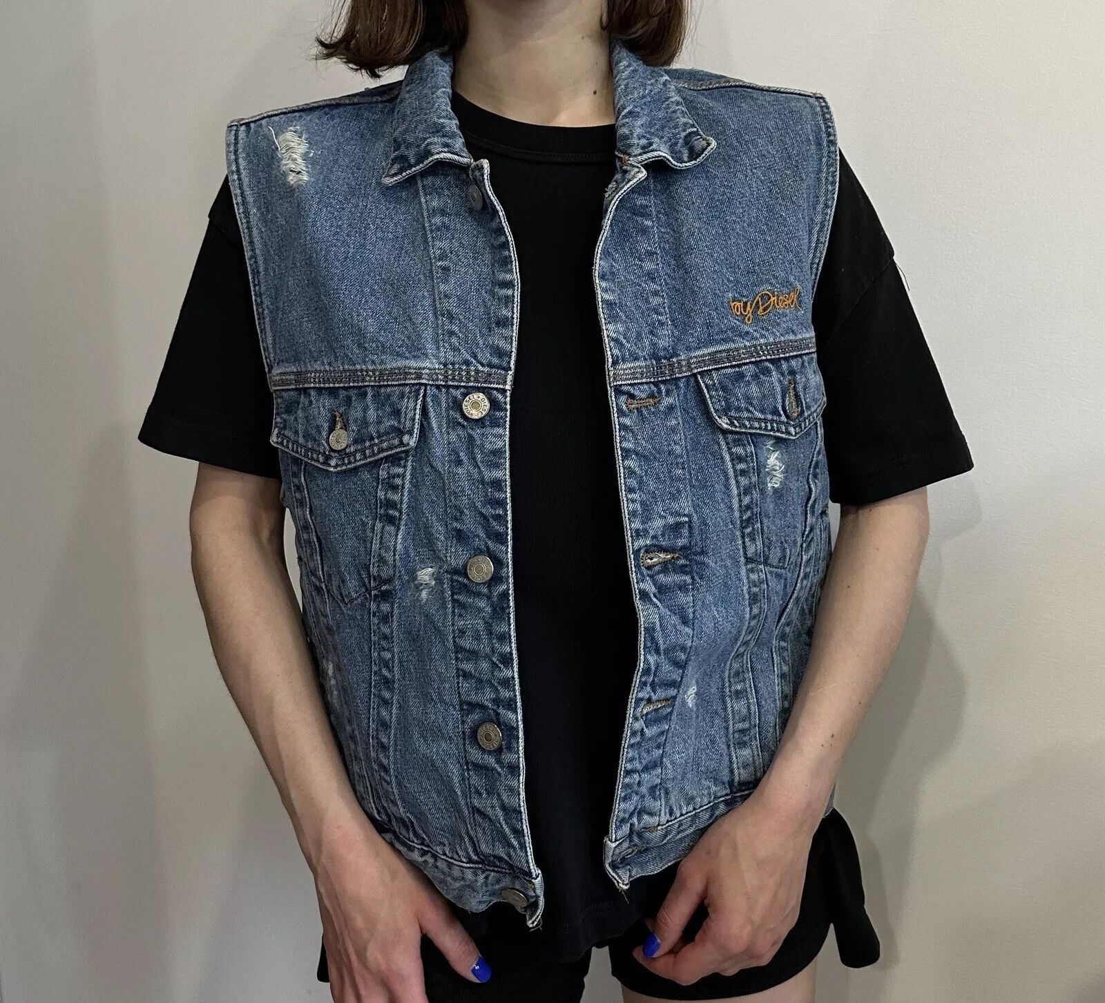 Diesel DIESEL VINTAGE DENIM destressed jeans VEST WOMENS Y2K Italy Size XXL / US 16-18 / IT 52-54 - 5 Thumbnail