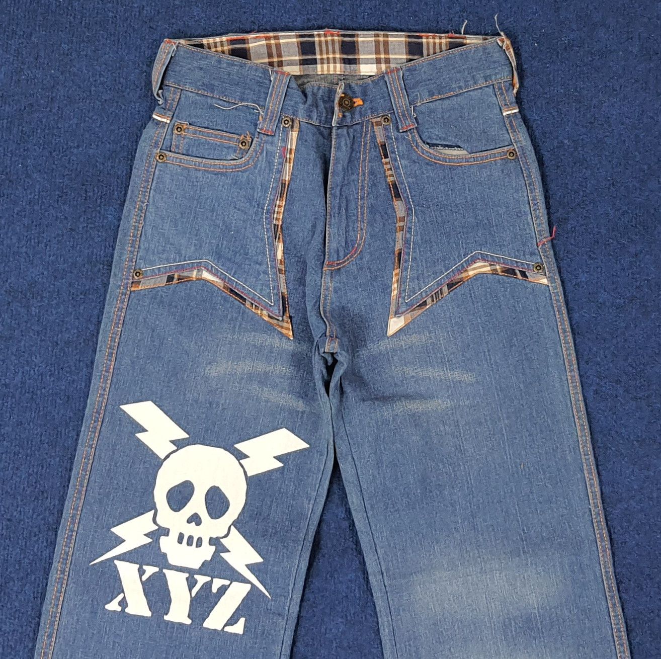 Vintage Vintage XYZ Skull Custom Logo Jeans Size US 26 / EU 42 - 2 Thumbnail