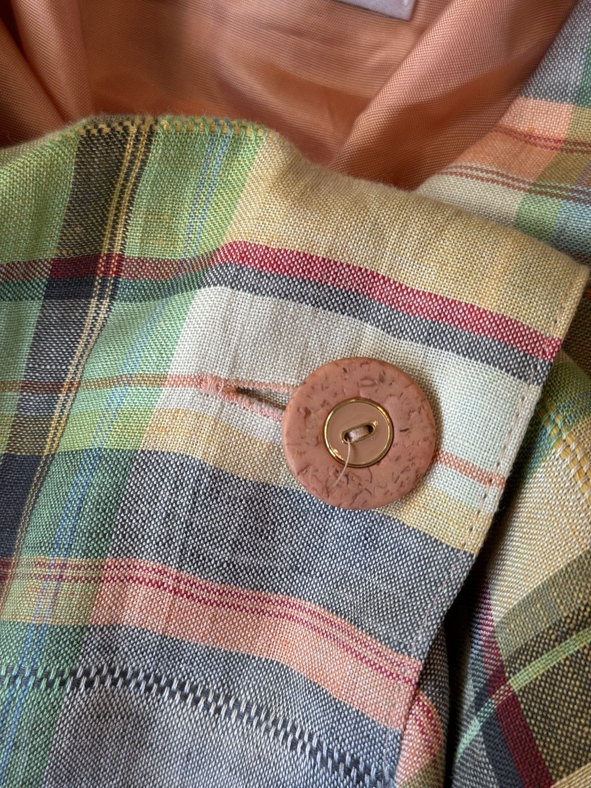 Givenchy Givenchy 1990s archive vintage checkered linen blend dress Size XL / US 12-14 / IT 48-50 - 4 Thumbnail
