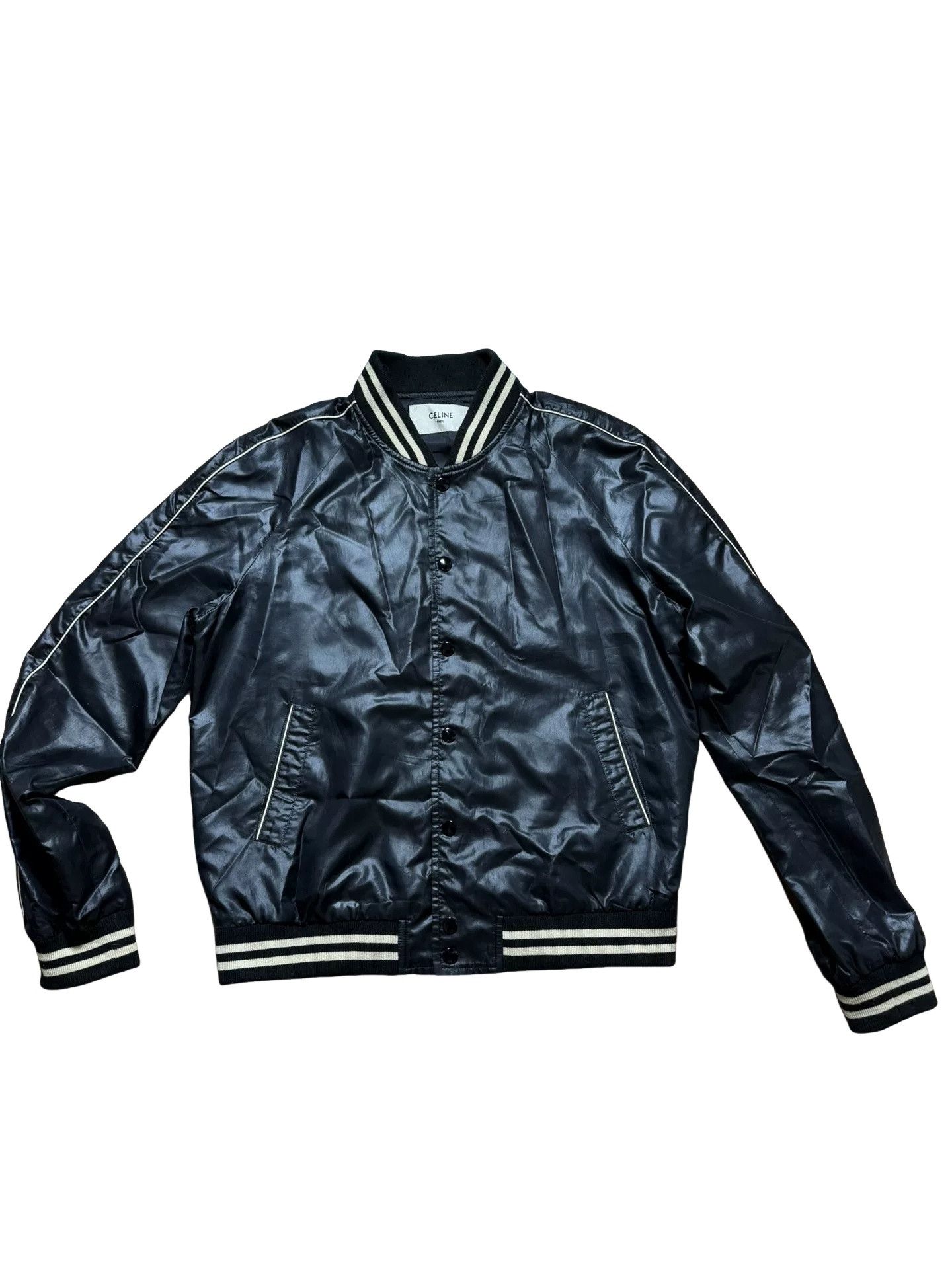 Celine CELINE Black Polyester Bomber Jacket Size M Size US M / EU 48-50 / 2 - 1 Thumbnail