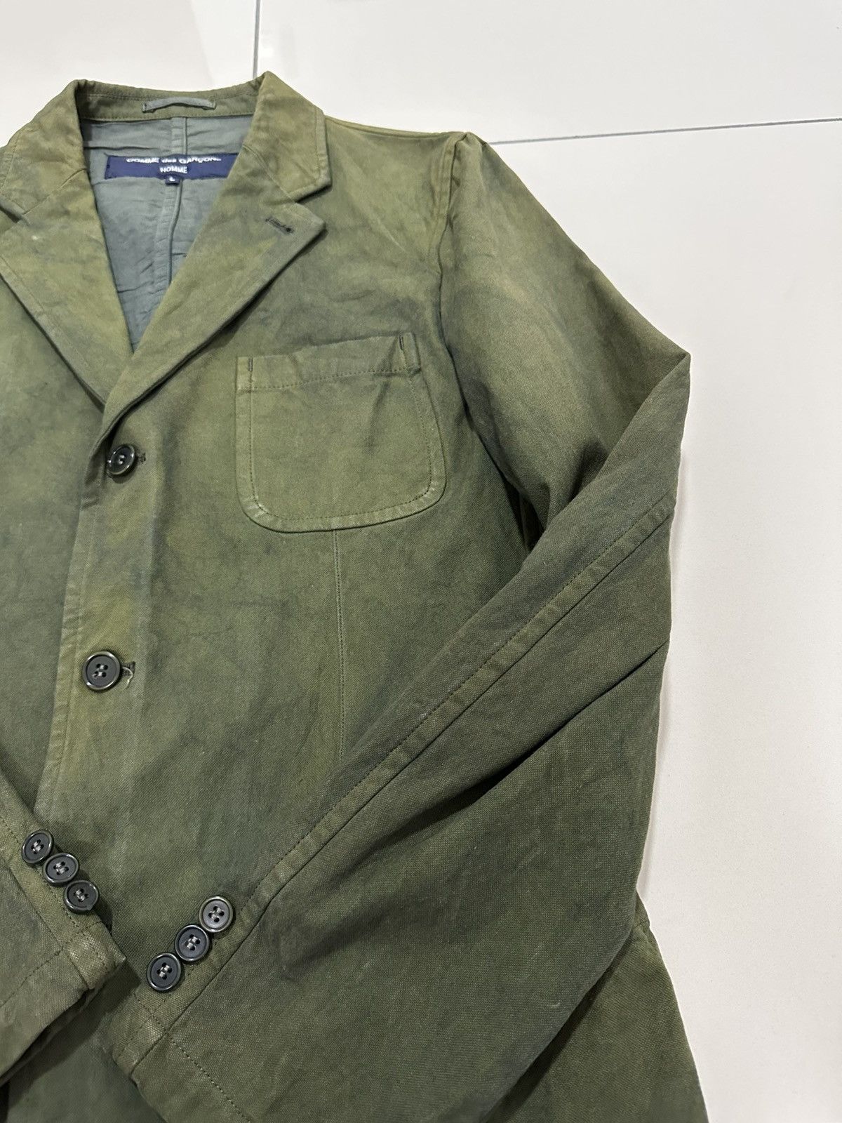 Comme des Garcons × Comme des Garcons Homme Plus AD04 Comme Des Garcons Homme Jacket Olive Color Design Size US L / EU 52-54 / 3 - 11 Thumbnail