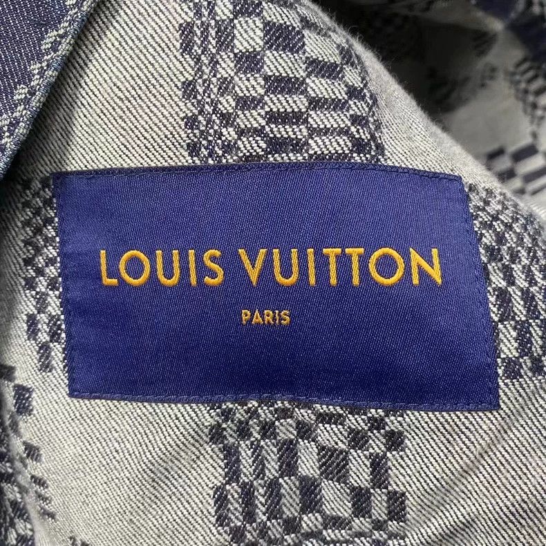 Louis Vuitton Louis Vuitton Black and grey checkerboard logo denim jacke Size US L / EU 52-54 / 3 - 5 Thumbnail