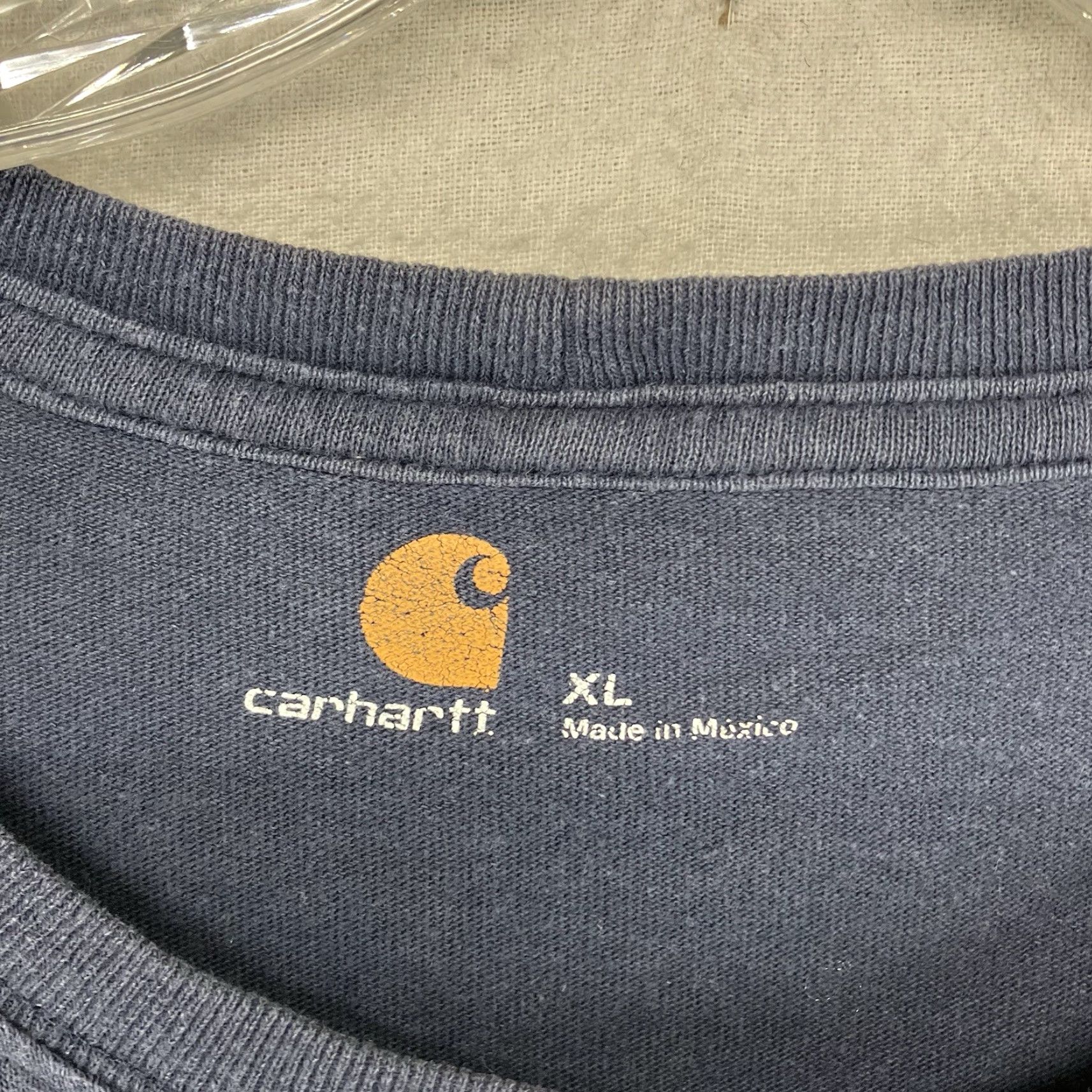 Carhartt Carhartt Shirt Mens XL Short Sleeve T-Shirt Navy Faded 2012 Carhartt Men'S K87 Logo Crew Neck Cotton All Seasons Lightweight Size US XL / EU 56 / 4 - 3 Thumbnail