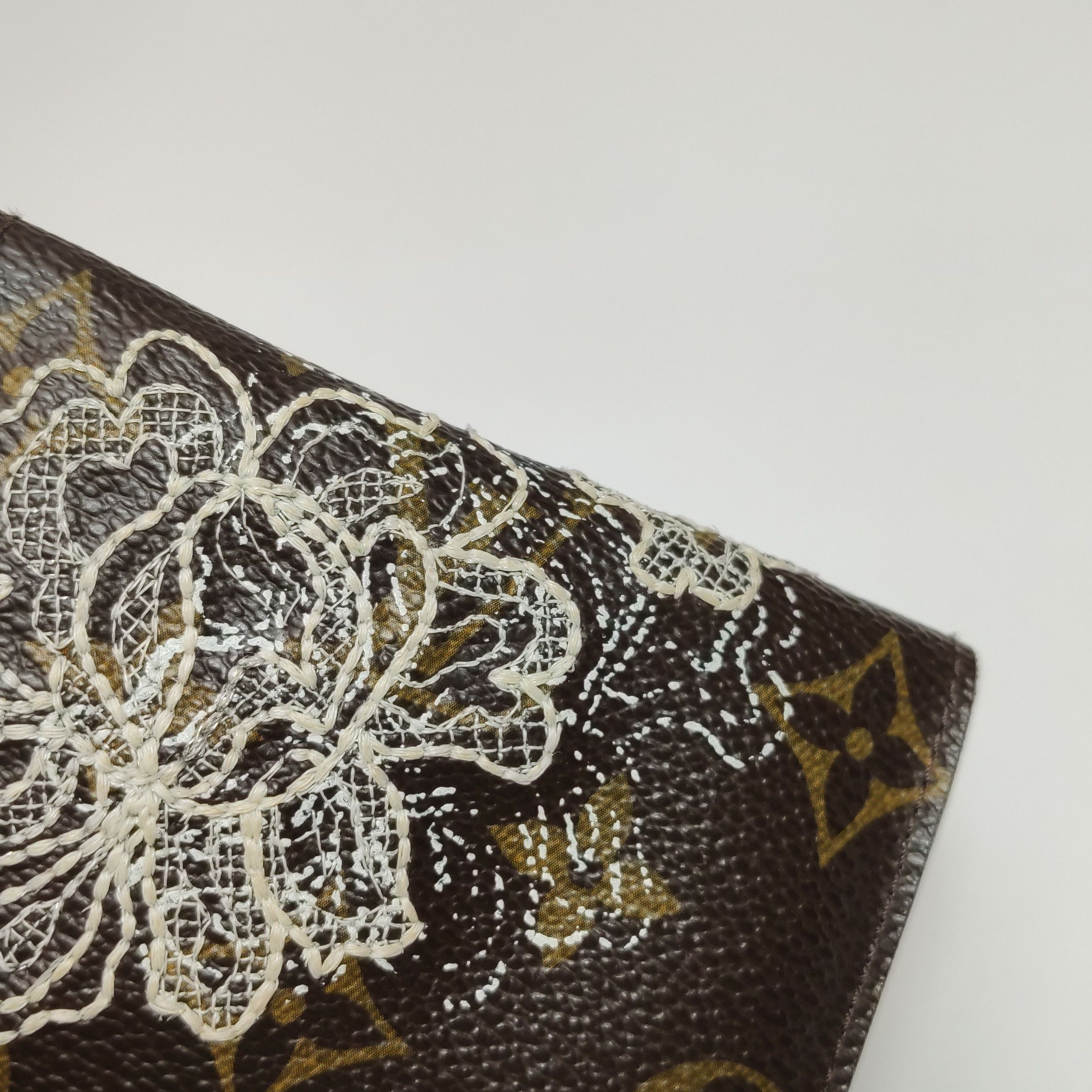 Louis Vuitton Louis Vuitton (LV) Cowhide Monogram Printed Floral Wallet - Size ONE SIZE - 6 Thumbnail