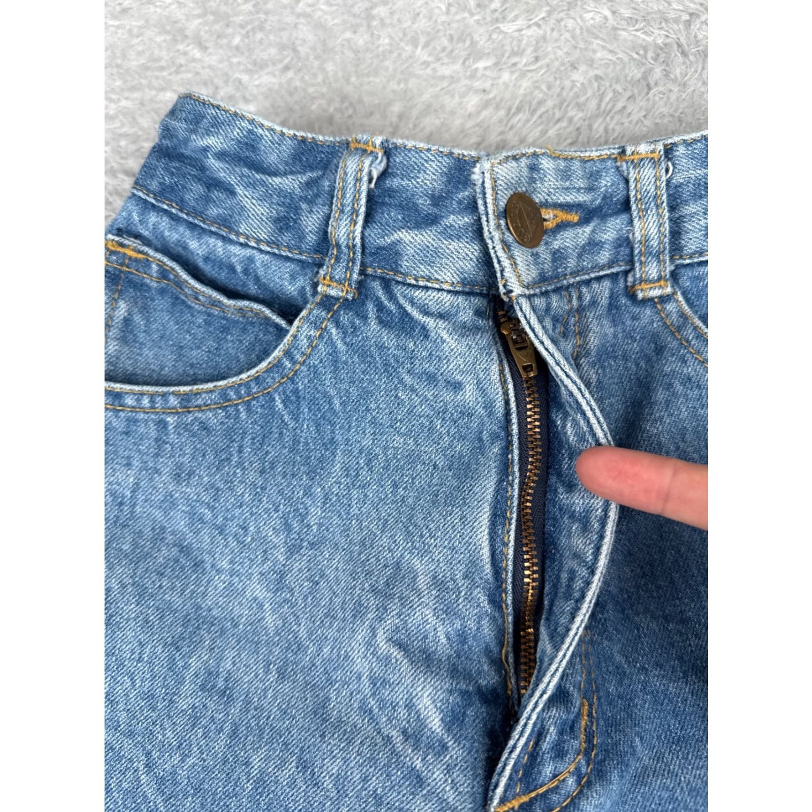 Guess VINTAGE GUESS Jeans Womens 20 Blue Denim Skinny Zip Ankle Mid Rise 20x26 Cotton Size 42" / US 20 - 5 Thumbnail