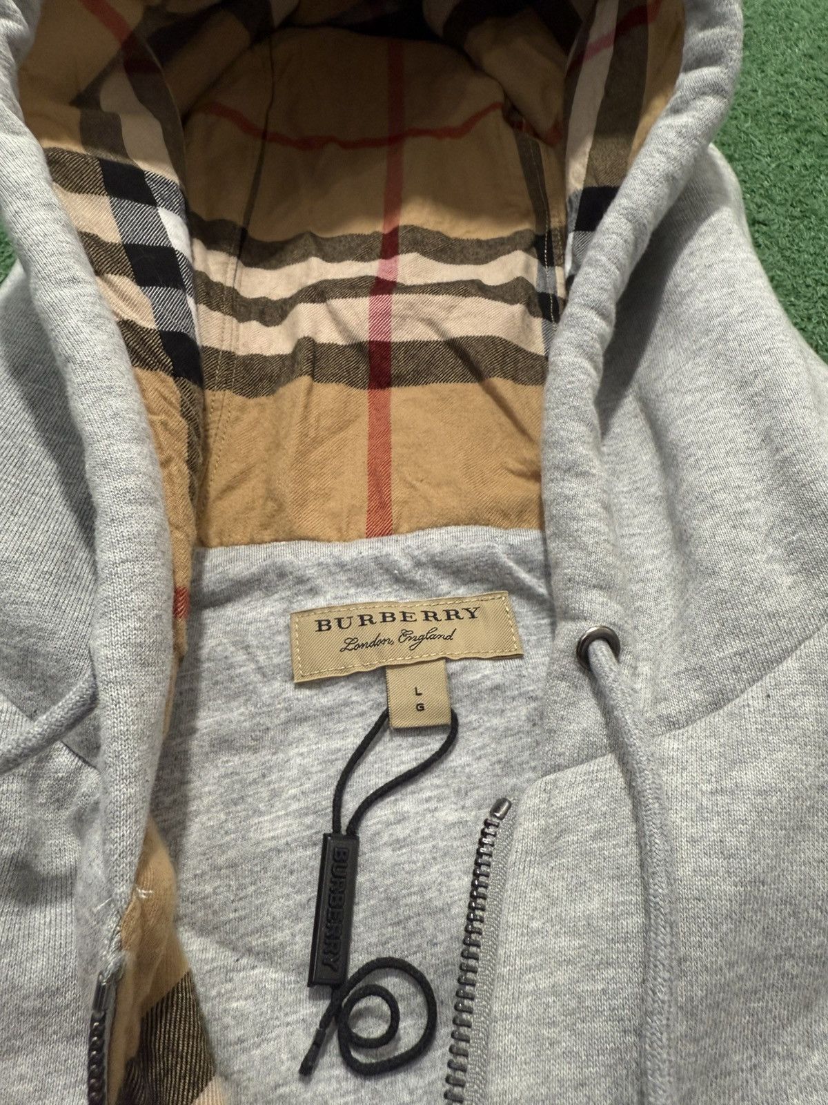 Burberry Burberry London Grey Hoodie Zip Sweatshirt Size US L / EU 52-54 / 3 - 7 Thumbnail