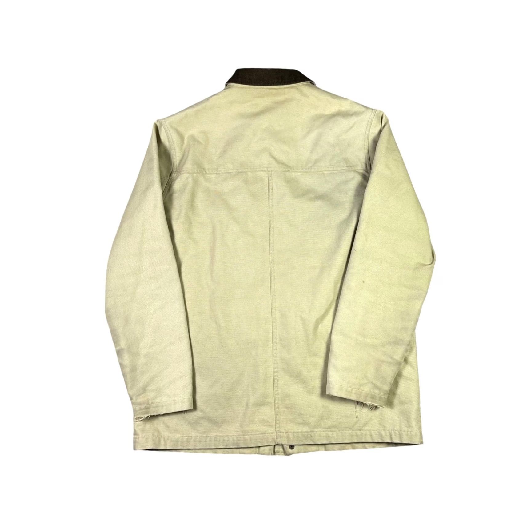Lands' End Lands' End Mens Large Barn Coat Tan Canvas Corduroy Collar Plaid Lined Field Jacket Military Style Casual Workwear 90s Preppy Mens jackets Size US L / EU 52-54 / 3 - 2 Thumbnail