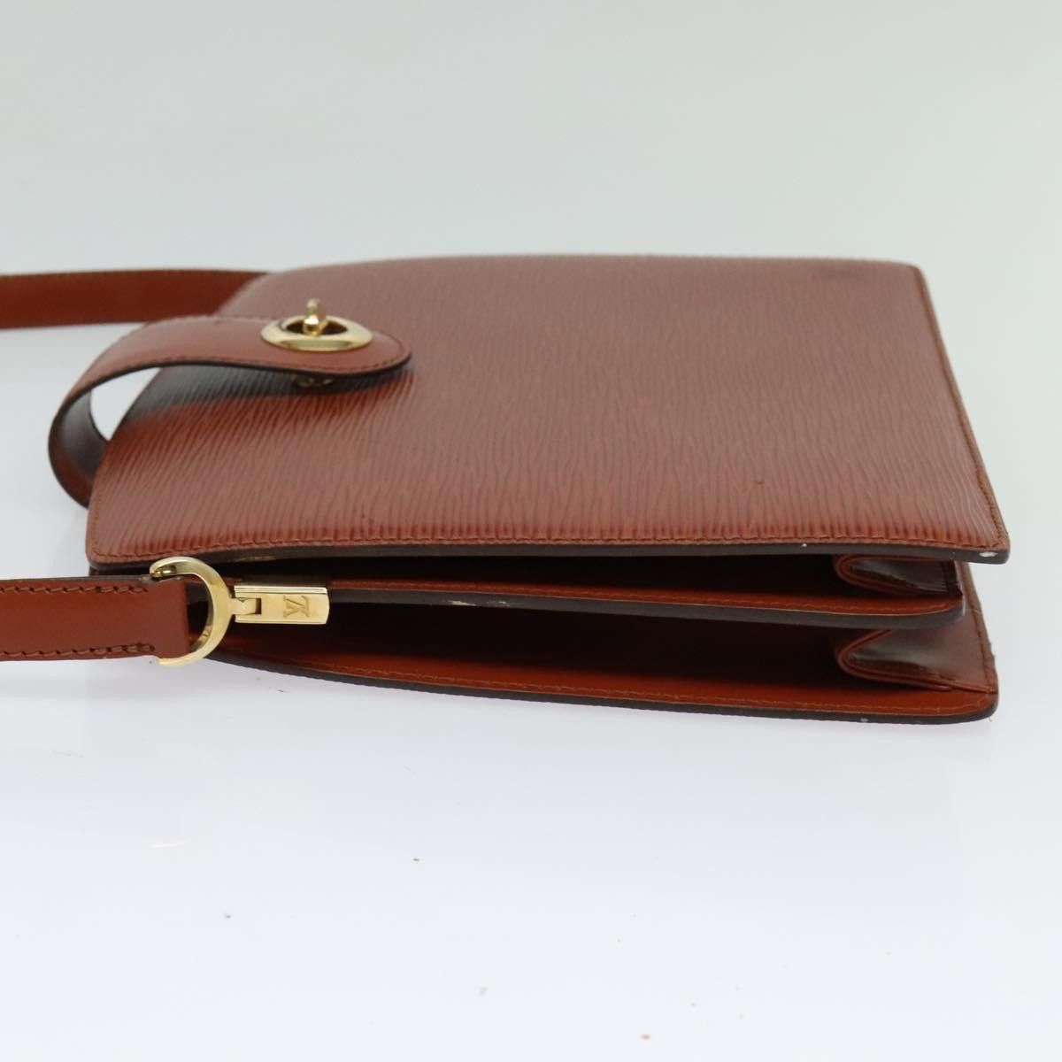 Louis Vuitton LOUIS VUITTON Epi Capuchin Shoulder Bag Brown M52343 Size ONE SIZE - 3 Thumbnail