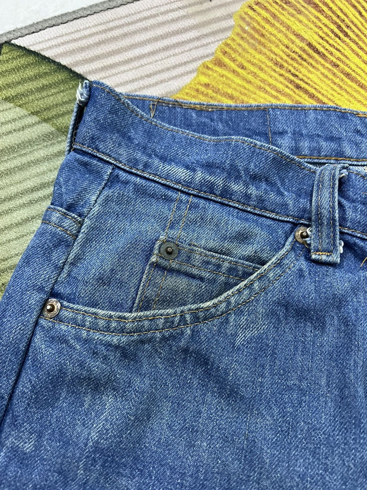 Levi's 💥FLARE💥VINTAGE 60’s LEVIS 517 ORANGE TAB NICE FADEDBUTTON #8 Size US 28 / EU 44 - 5 Thumbnail