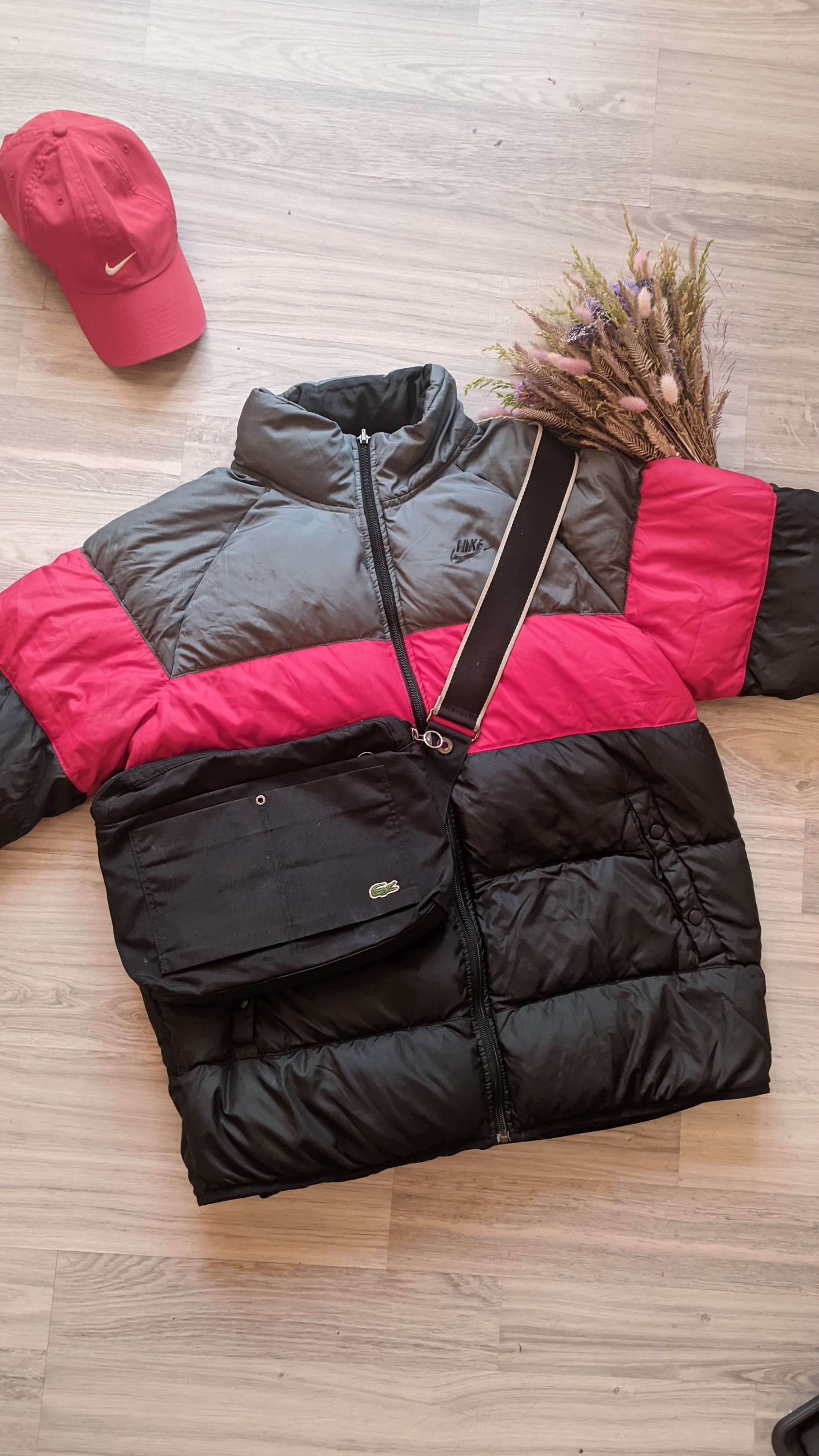 Vintage Nike Y2K Reversible Down Puffer Jacket ralph lauren moncler Size US XL / EU 56 / 4 - 2 Thumbnail