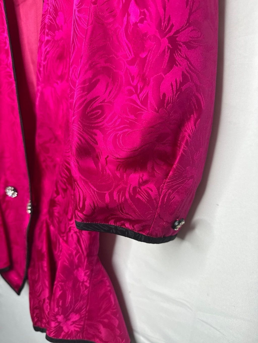 Other Vintage Point of View collection 100% SILK pink Jacket sz 10 Size L / US 10 / IT 46 - 4 Thumbnail