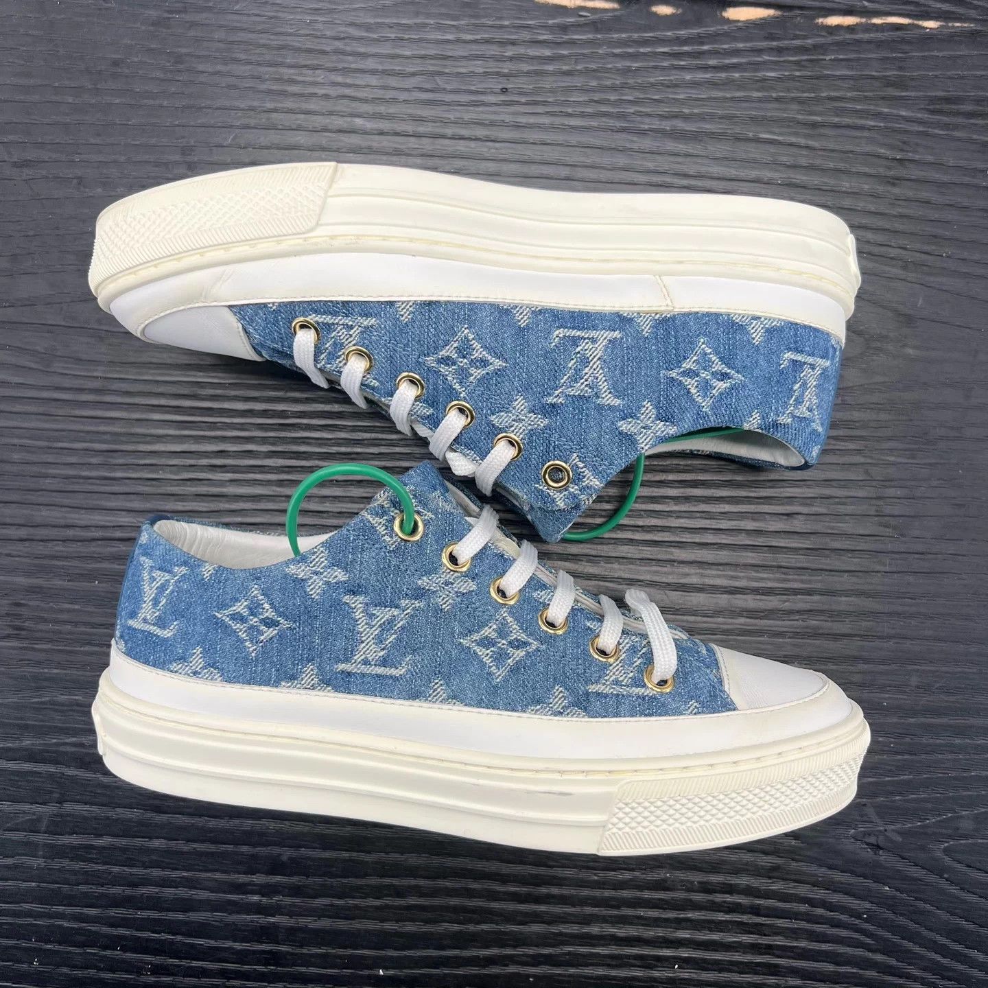 Louis Vuitton LV Stellar Denim Blue 35.5 Size US 5 / IT 35 - 3 Thumbnail