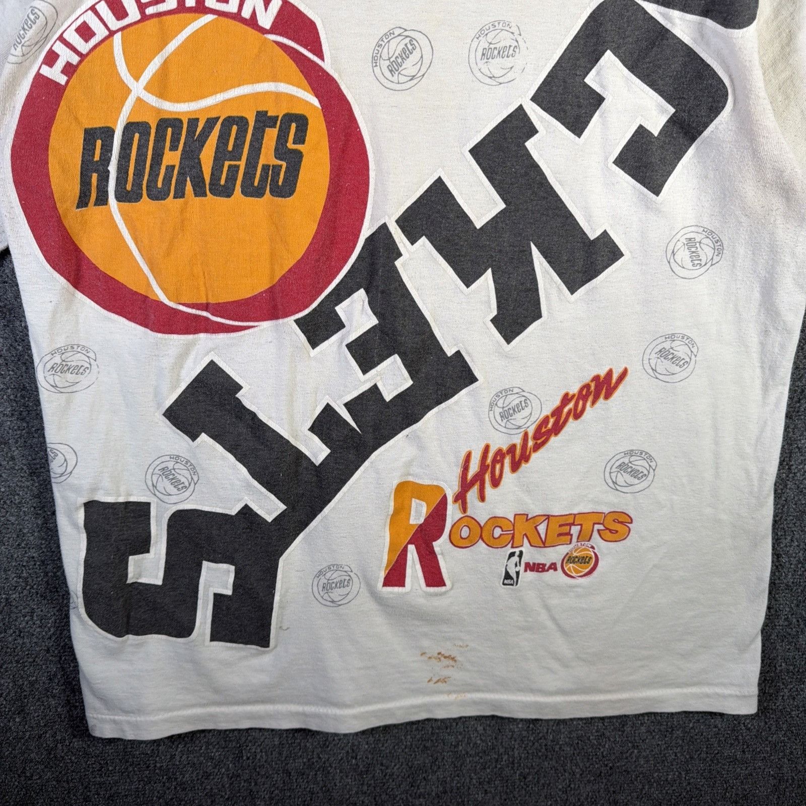 NBA Vintage Houston Rockets Shirt Mens XL White 90s NBA Size US XL / EU 56 / 4 - 6 Thumbnail