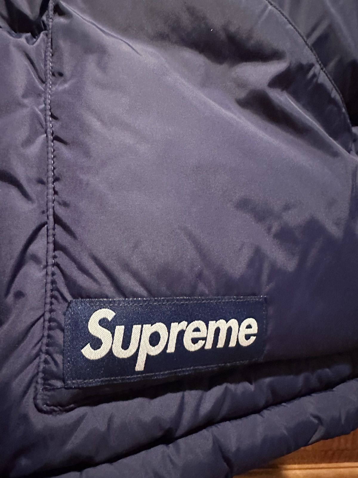 Supreme Supreme Glitter Yoke Down Puffer Jacket 'Navy' Size US M / EU 48-50 / 2 - 4 Thumbnail