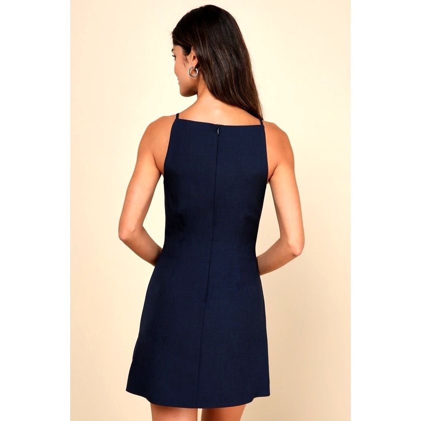 Other Lulu's Chic Ease Sleeveless Apron Mini Dress Navy Blue XL Size XL / US 12-14 / IT 48-50 - 4 Thumbnail
