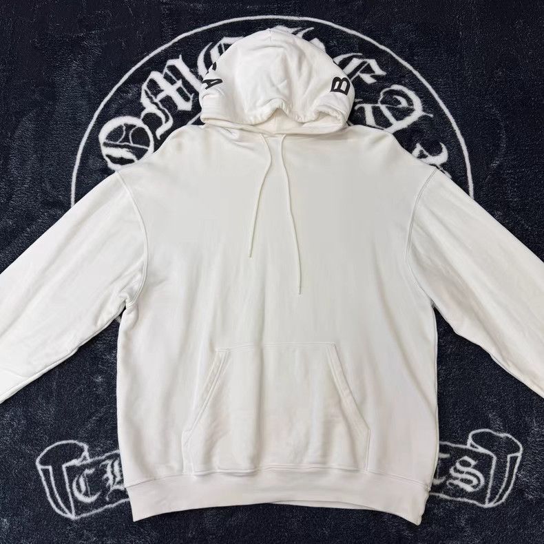 Balenciaga Balenciaga White Logo Hoodie Q10 Size US M / EU 48-50 / 2 - 1 Thumbnail