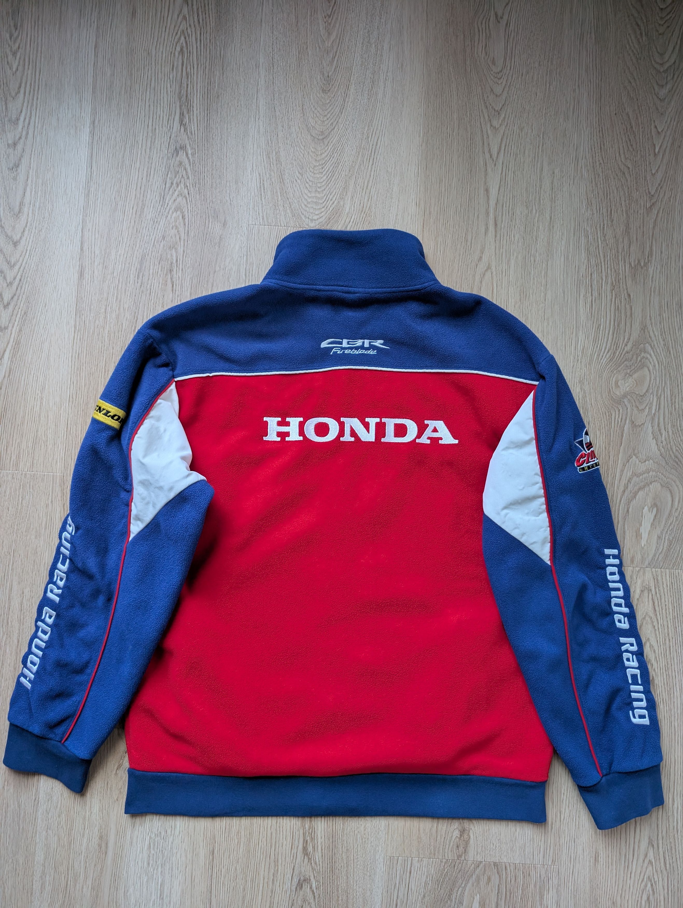 Honda Vintage Honda Racing Fleece Mens Moto Zip Jacket Size US L / EU 52-54 / 3 - 11 Thumbnail