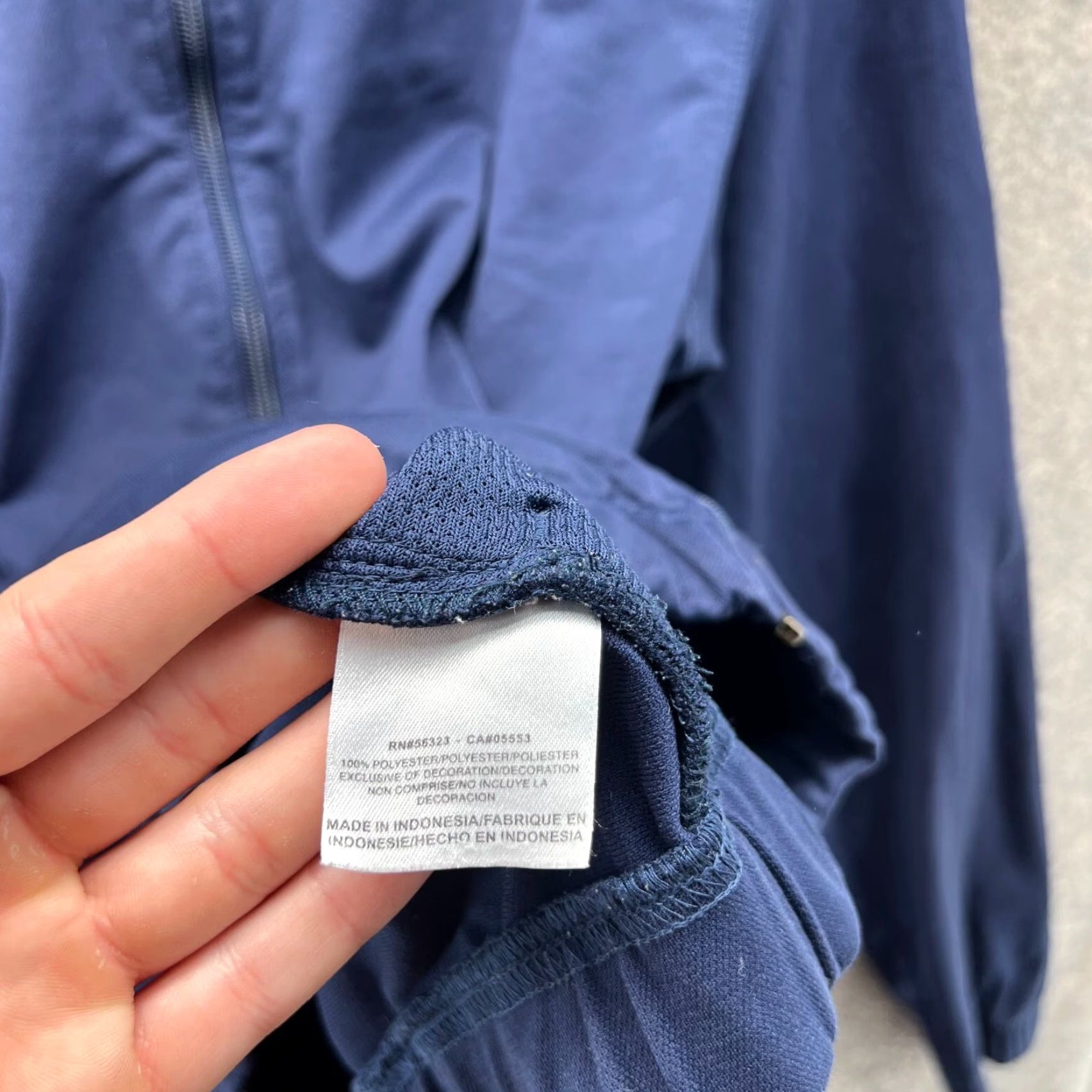 Nike VINTAGE Nike Jacket Bomber Jacket Men XLT Blue Navy Full Zip Athletic Track Dri-Fit All Seasons Logo Indonesia Size US XL / EU 56 / 4 - 5 Thumbnail