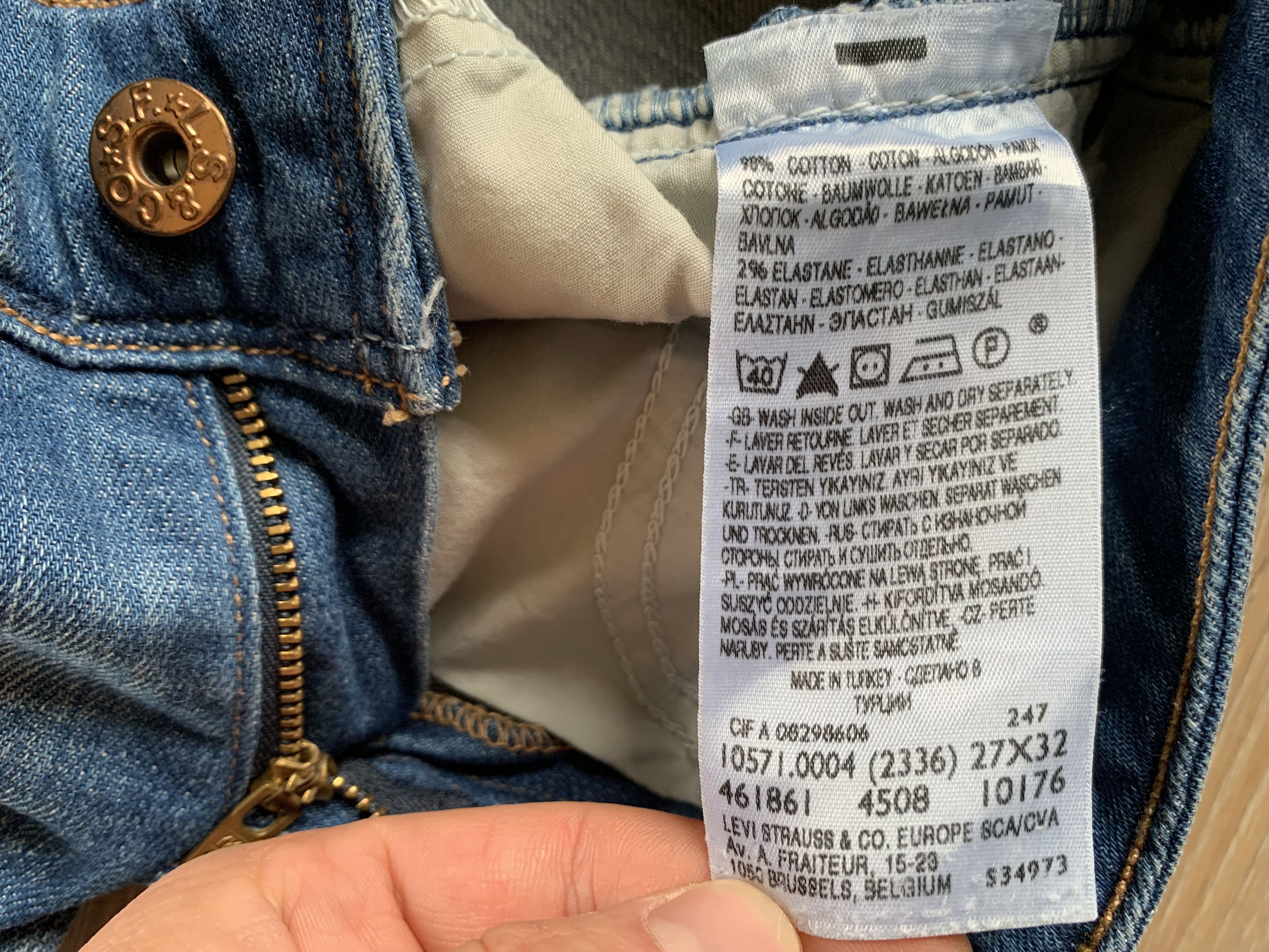 Levi's Levi’s 571 Slim Fit Blue Denim Jeans Size US 27 - 9 Thumbnail