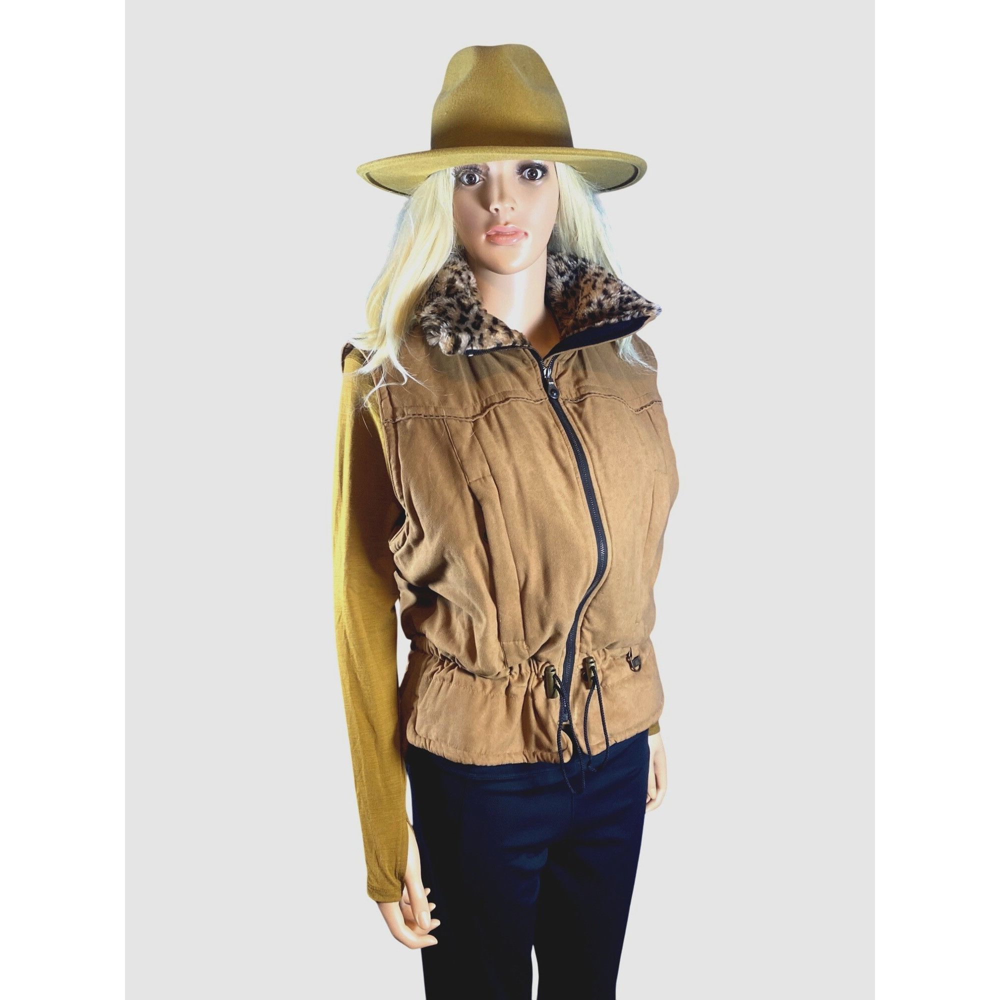 Other Vintage Nils Resort Collection Zip Vest Leopard Collar Full Size M / US 6-8 / IT 42-44 - 11 Thumbnail