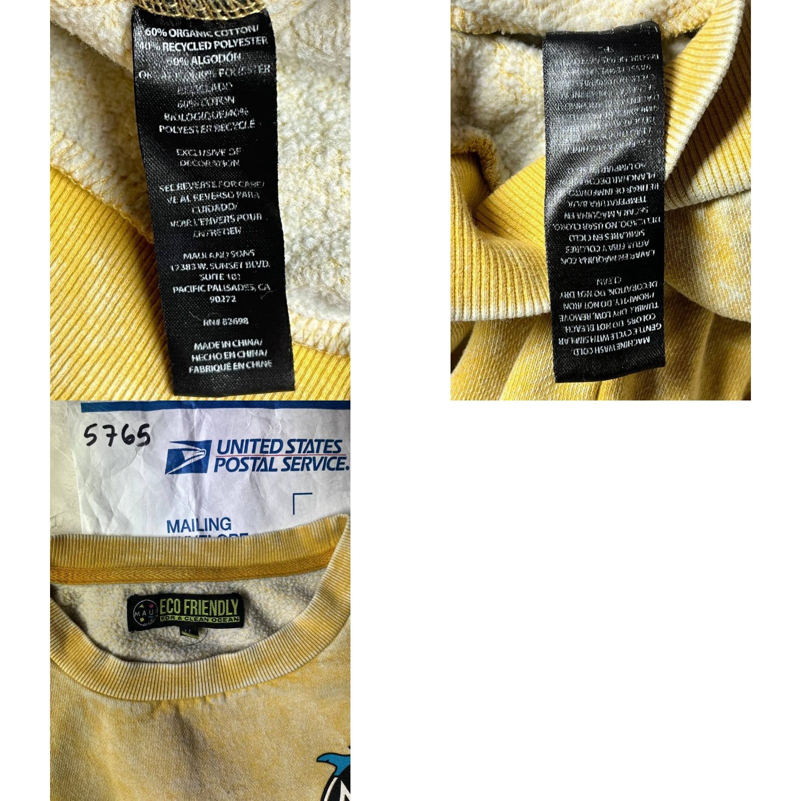 Vintage VINTAGE Maui And Sons Sweatshirt Women Medium Yellow Sweatshirt Fleece Pullover Crewneck Shark Invasion 90s Size M / US 6-8 / IT 42-44 - 8 Thumbnail