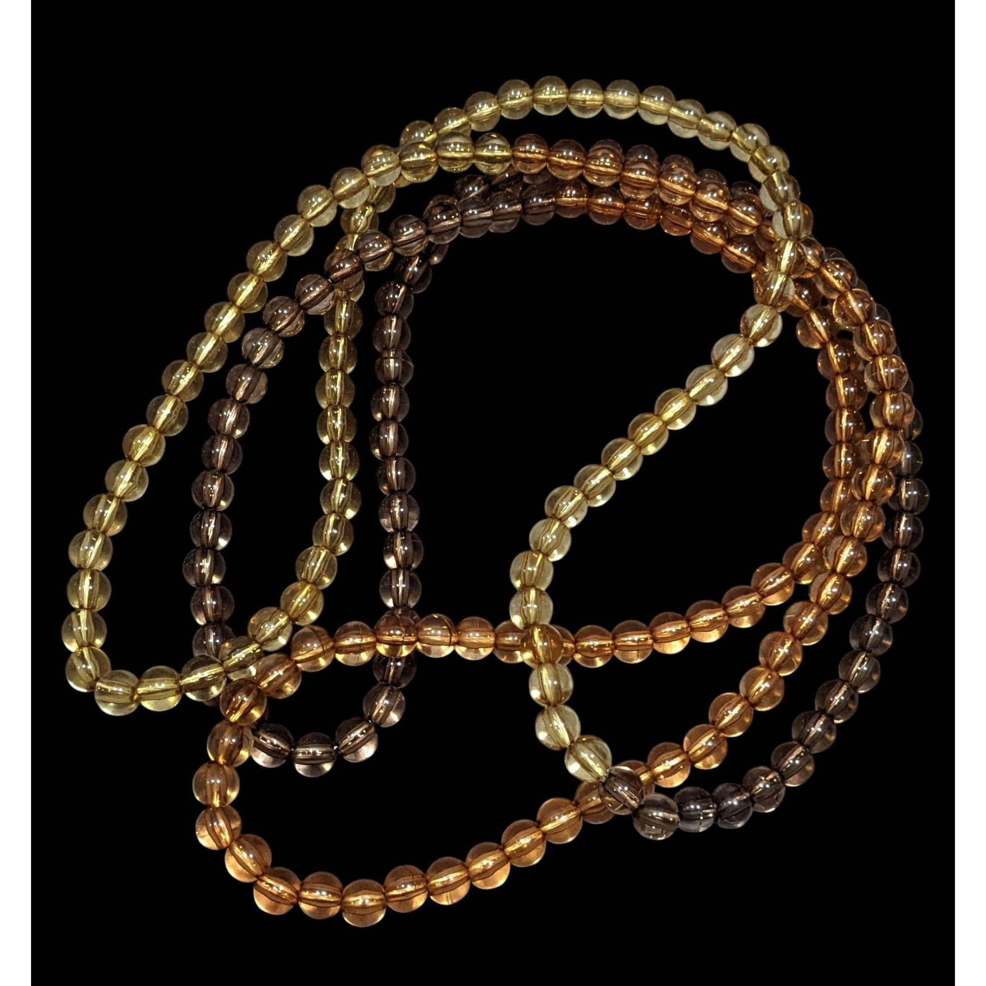 Other Vintage Lucite Earth Tone Translucent Beaded Necklace Size ONE SIZE - 1 Thumbnail