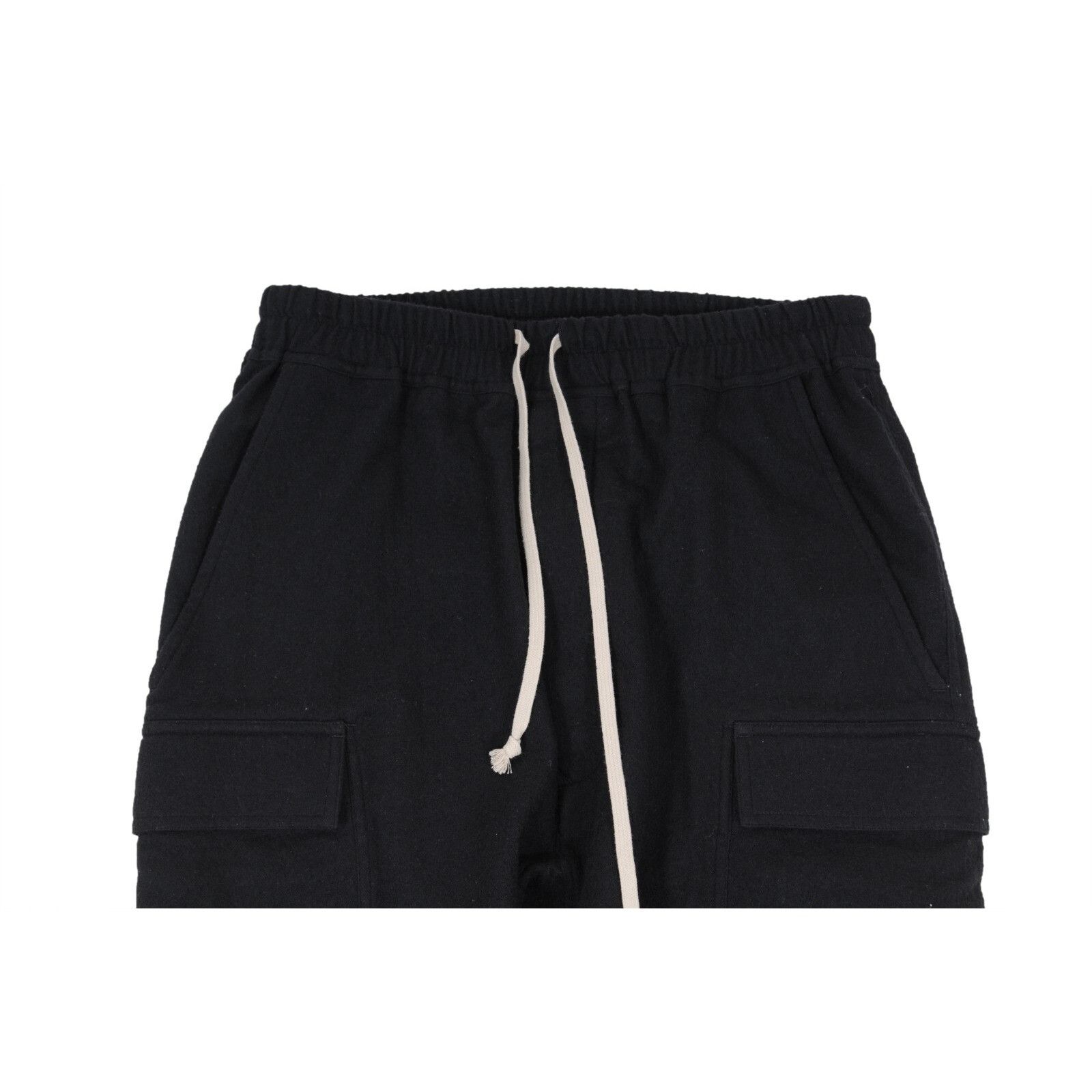 Rick Owens Black Wool Drop Crotch Cargo Pants FW21 Gethsemane - 02181 Size US 32 / EU 48 - 4 Thumbnail