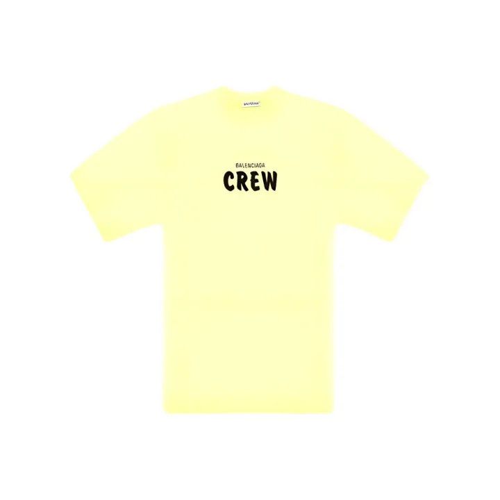 Balenciaga Balenciaga Yellow Logo Printed Casual T-Shirt 0079 Size M / US 6-8 / IT 42-44 - 1 Thumbnail