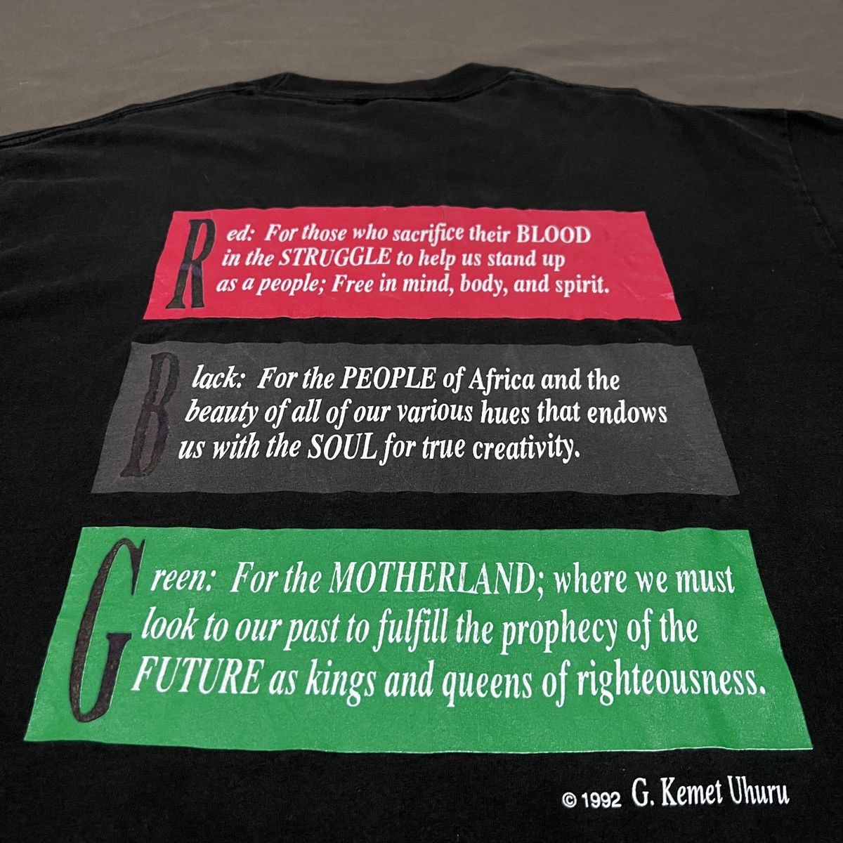 Rap Tees Vintage RBG WHAT IT MEANS Quotes Tee Faded Graphic Fashion Size US XL / EU 56 / 4 - 9 Thumbnail