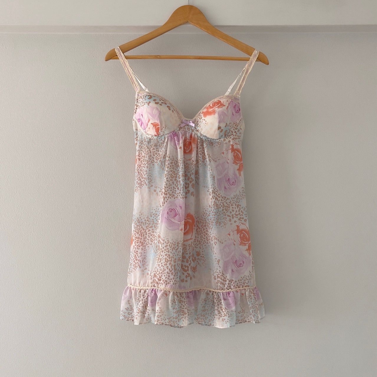 Other Roses & Leopard Chiffon Mini Dress (34B/32C) Size S / US 4 / IT 40 - 5 Thumbnail