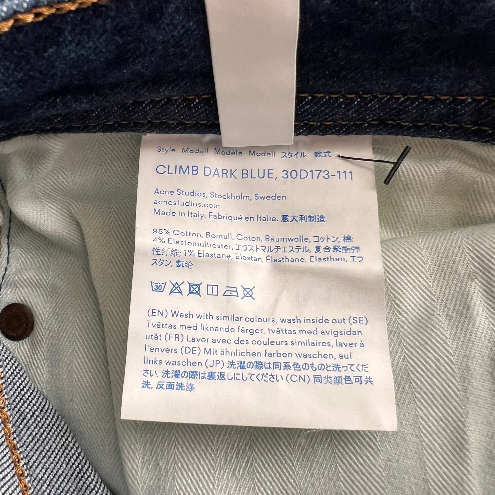 Acne Studios ACNE STUDIOS Blue Medium Wash Skinny Leg Jeans, US28 Size 28" / US 6 / IT 42 - 8 Thumbnail