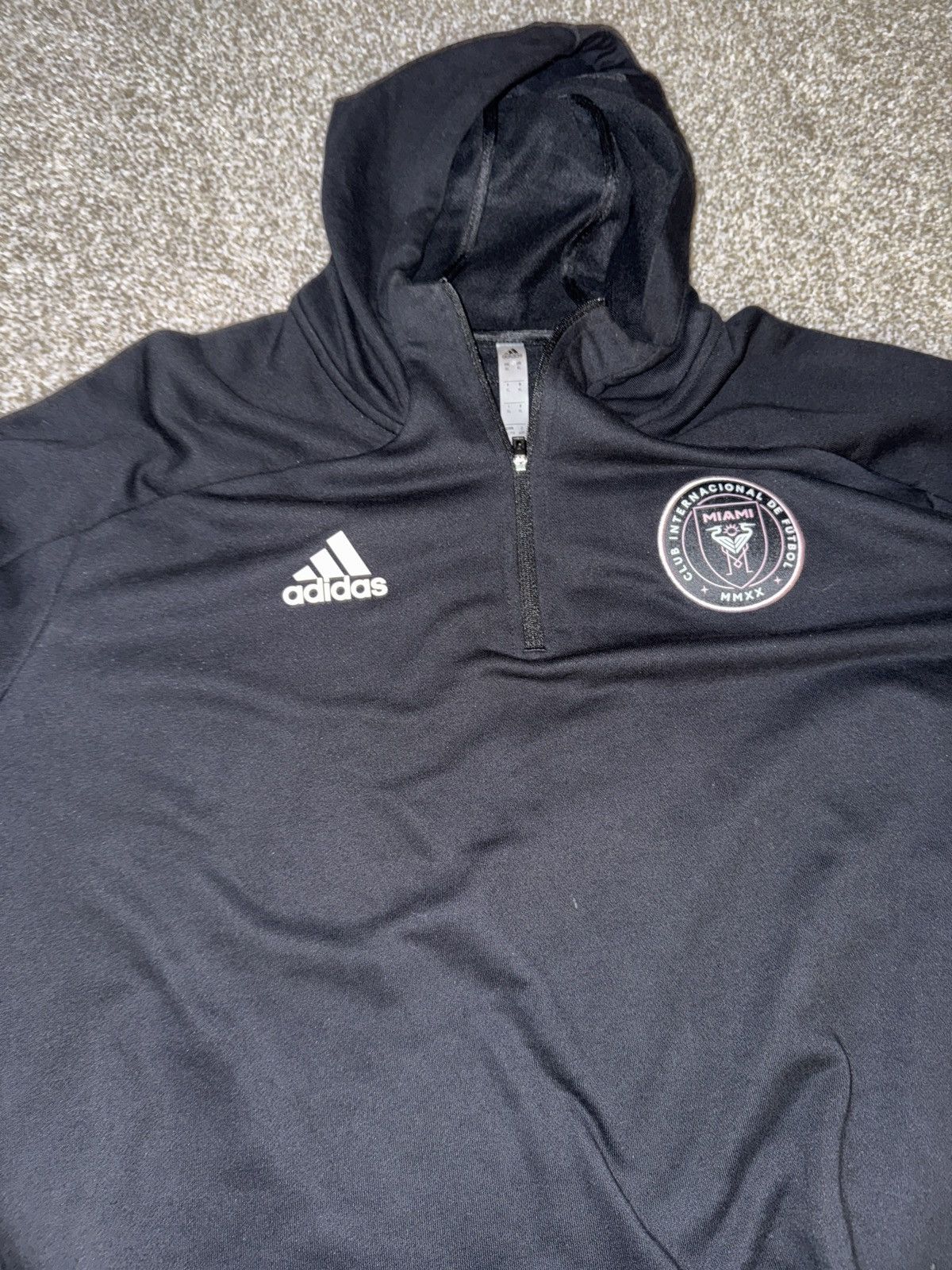 Adidas Adidas Inter Miami CF Travel Quarter Zip Jacket Hoodie Size US XL / EU 56 / 4 - 1 Thumbnail