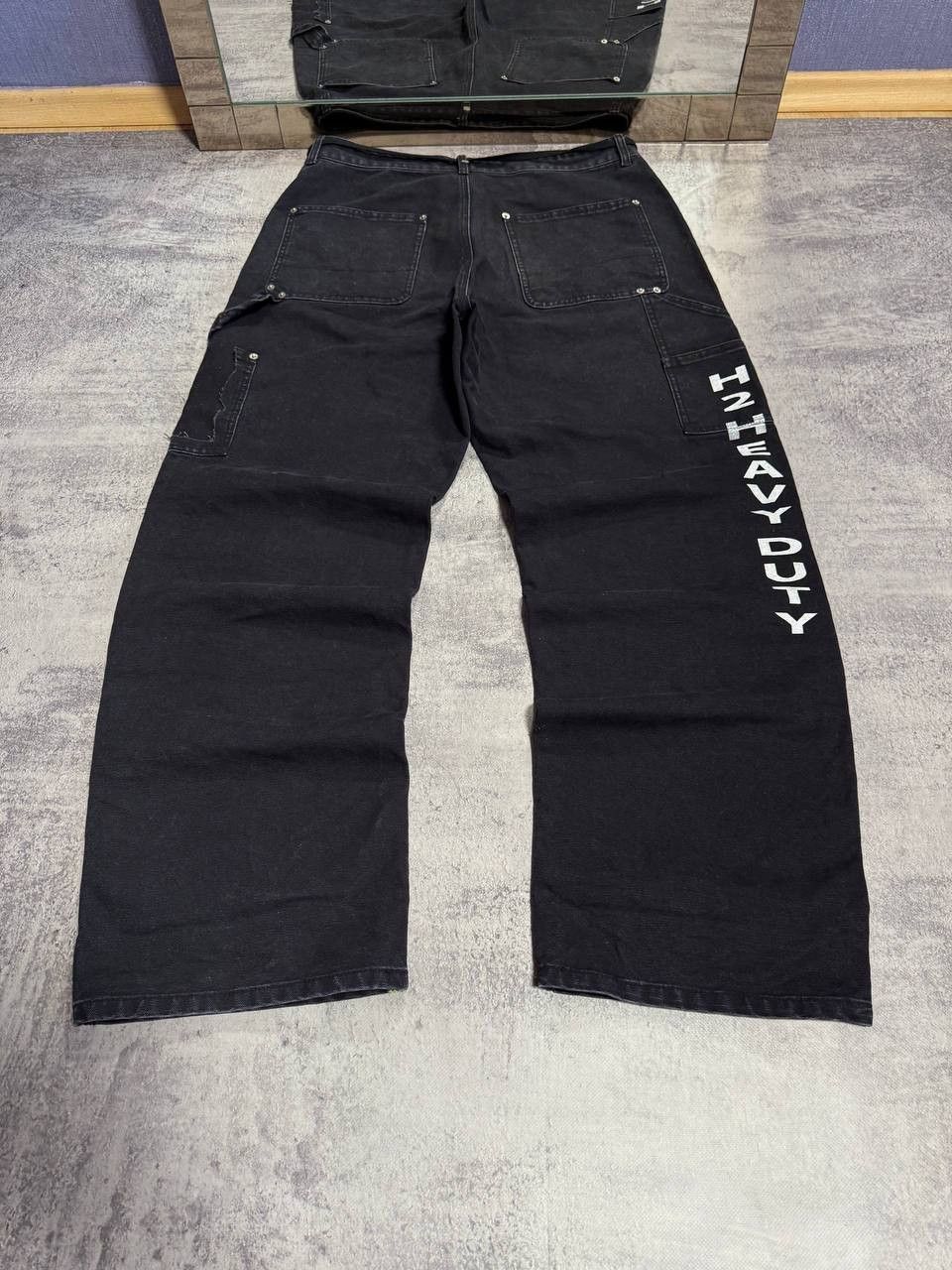 H&M × Heron Preston RARE H&M Heron Preston H2 double knee jeans Size US 34 / EU 50 - 4 Thumbnail
