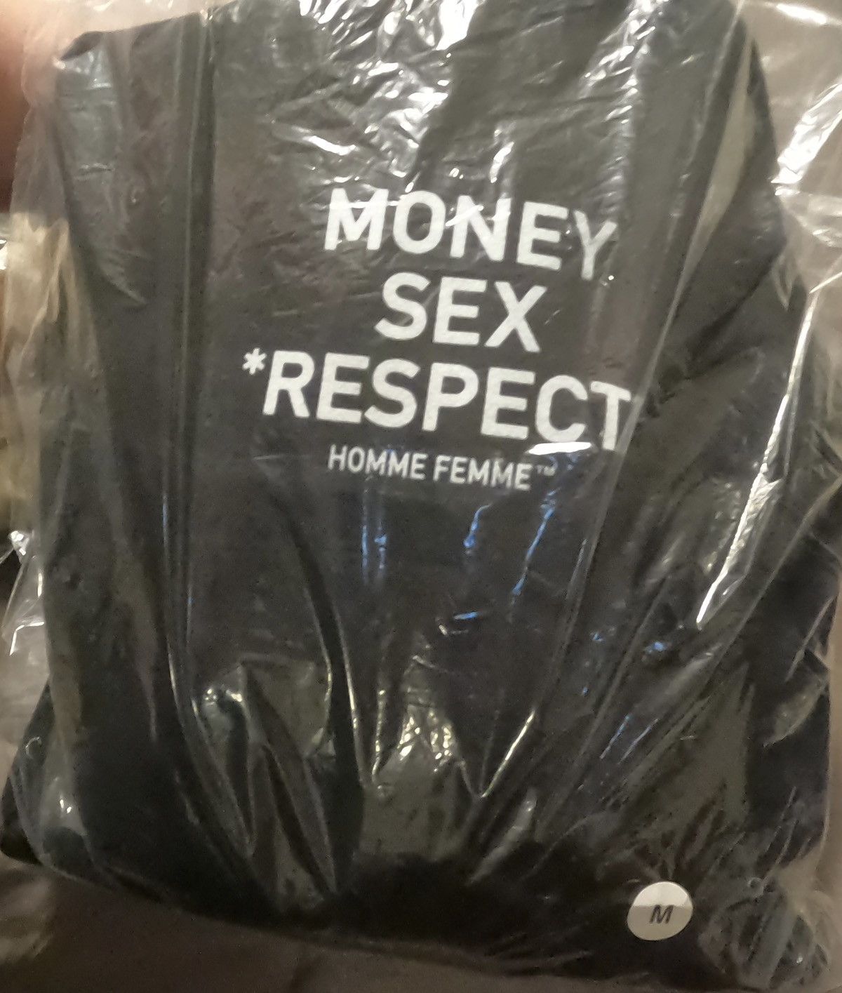 Homme + Femme La •NWT• HOMME + FEMME LA Black Money Sex Respect Hoodie Medium Size M / US 6-8 / IT 42-44 - 11 Thumbnail