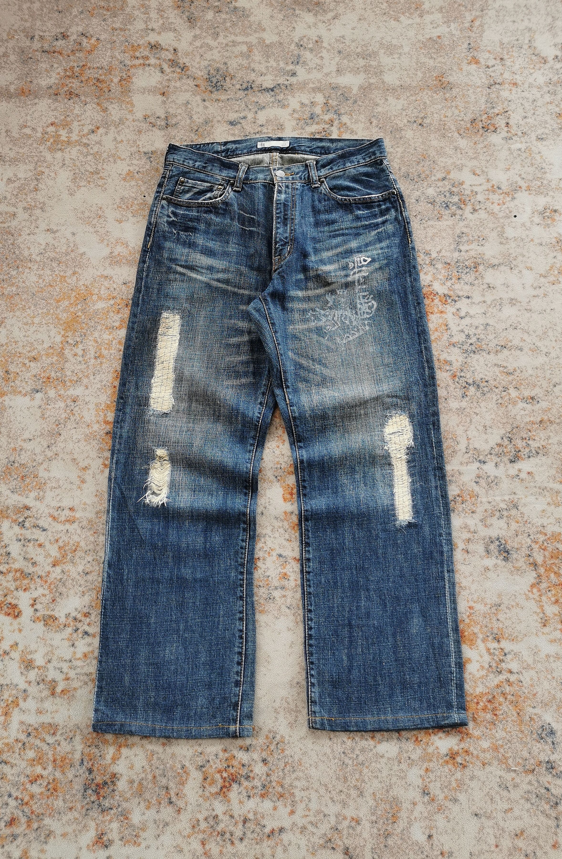 Global Work Vintage Baggy Jeans - Size 31x28 Size US 31 - 1 Thumbnail