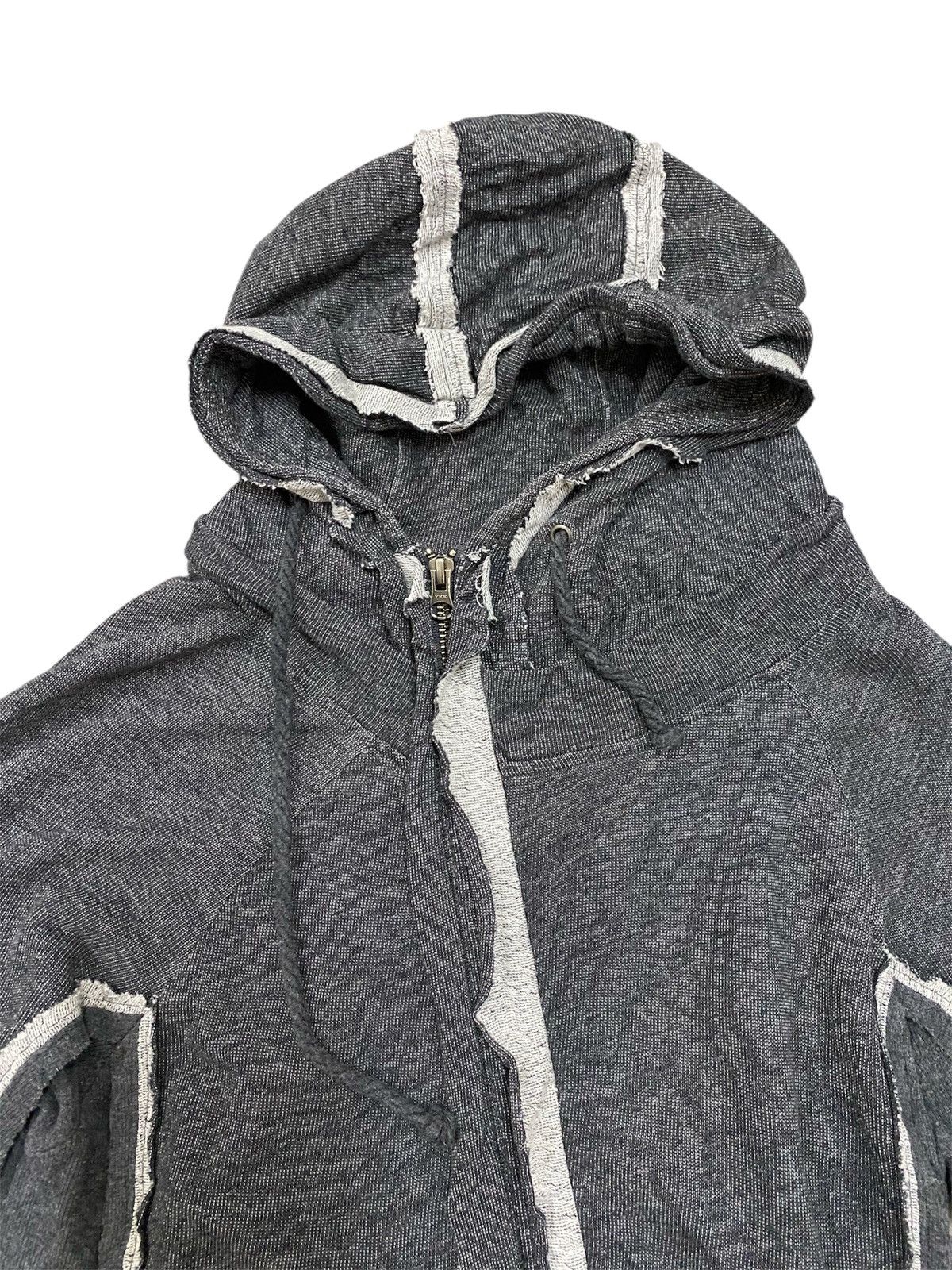 If Six Was Nine Deconstructed Raw Edge Hoodie – Asymmetrical Zip Size US M / EU 48-50 / 2 - 3 Thumbnail