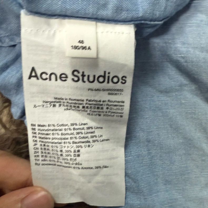 Acne Studios Acne Studios 25SS 1996 Denim Short Sleeve Shirt Size US M / EU 48-50 / 2 - 5 Thumbnail