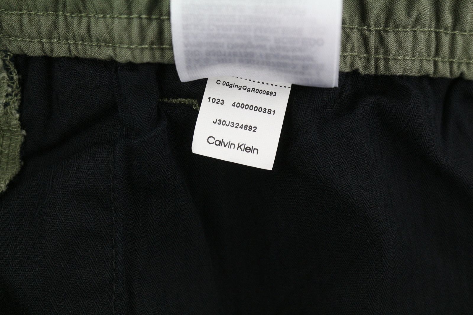 Calvin Klein ESSENTIAL REGULAR L Green Cargo Waist Logo Trousers 85163 Size US 36 / EU 52 - 11 Thumbnail