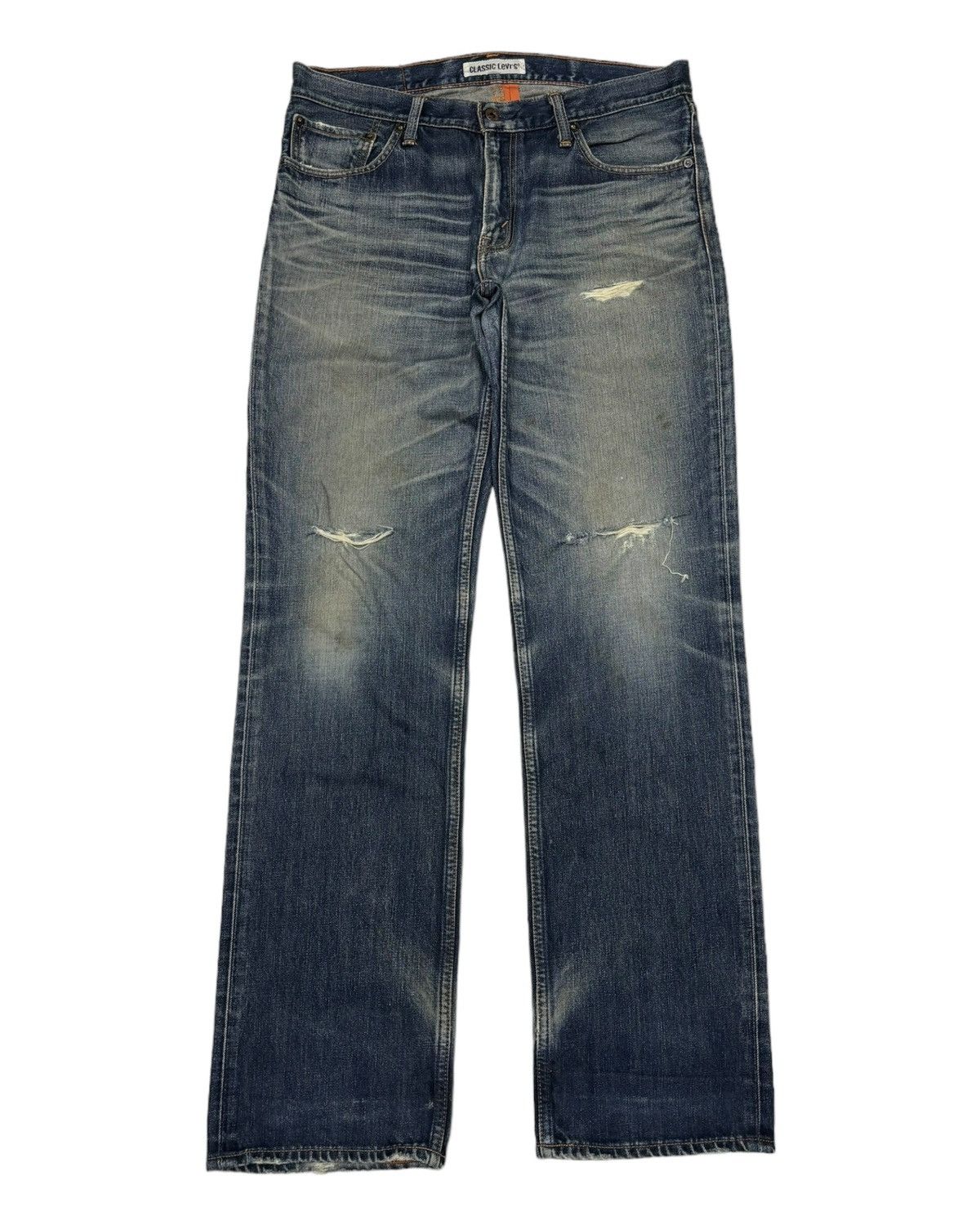 Levi's VINTAGE LEVIS 502 CLASSIC DISTRESSED DENIM JEANS Size US 35 - 7 Thumbnail